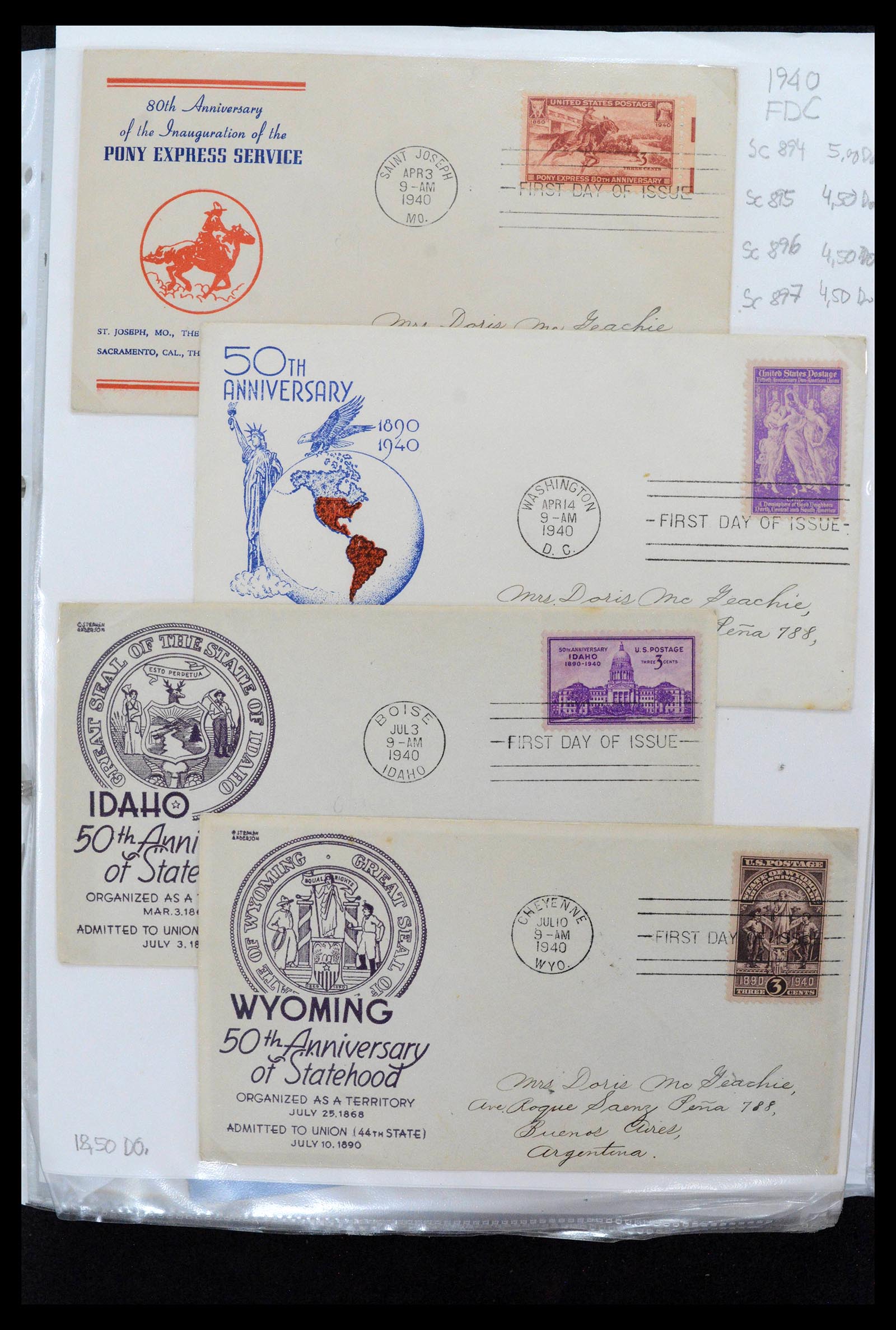 38888 0040 - Stamp collection 38888 USA 1851-1990.