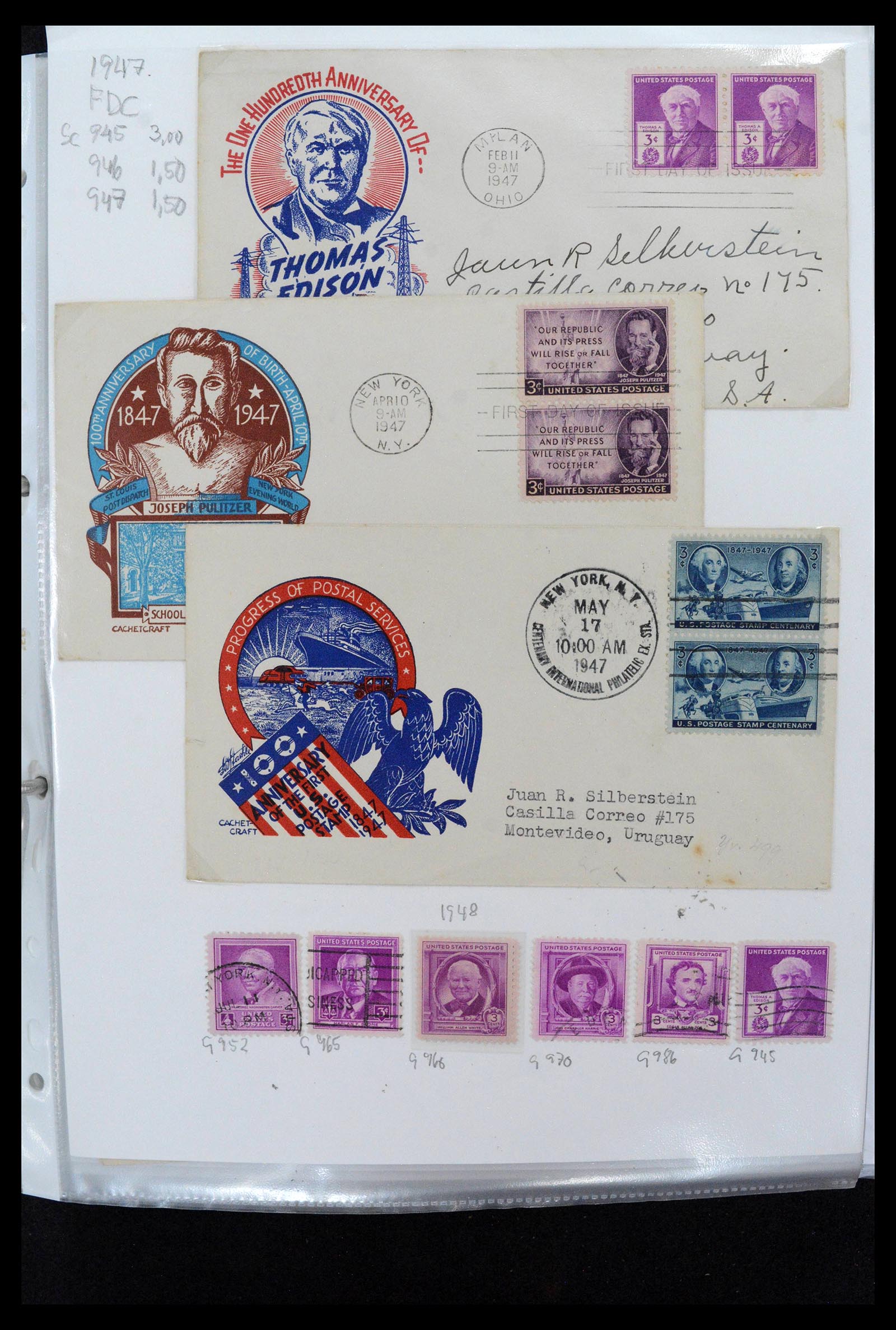 38888 0054 - Stamp collection 38888 USA 1851-1990.