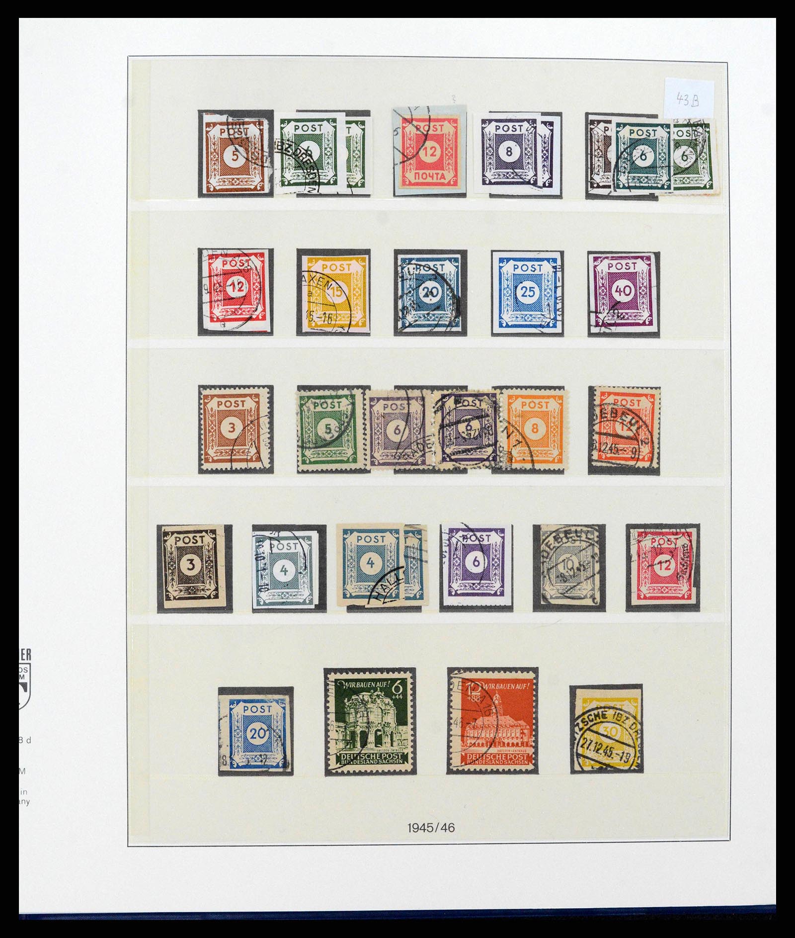 38890 0007 - Postzegelverzameling 38890 Duitsland Sovjet Zone 1945-1949.