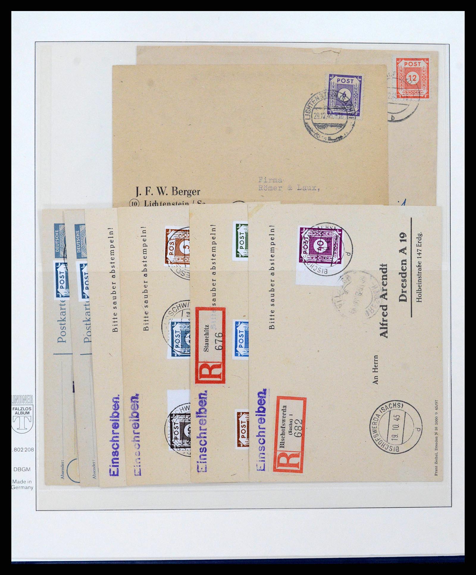 38890 0012 - Postzegelverzameling 38890 Duitsland Sovjet Zone 1945-1949.