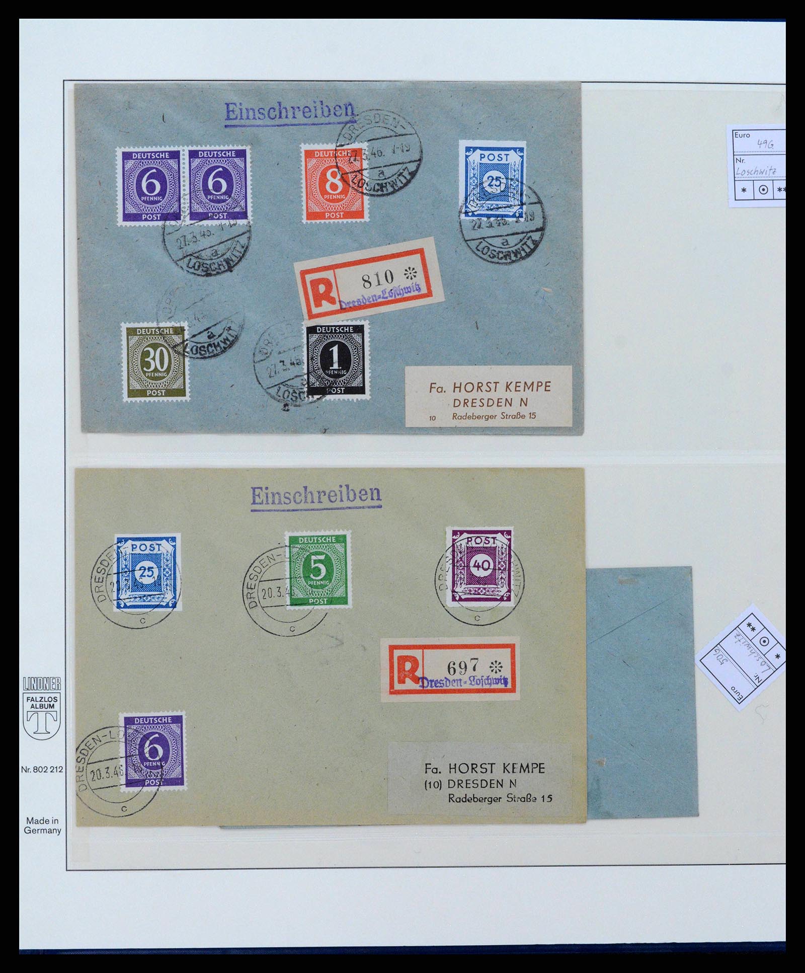 38890 0014 - Stamp collection 38890 Germany sovjet zone 1945-1949.