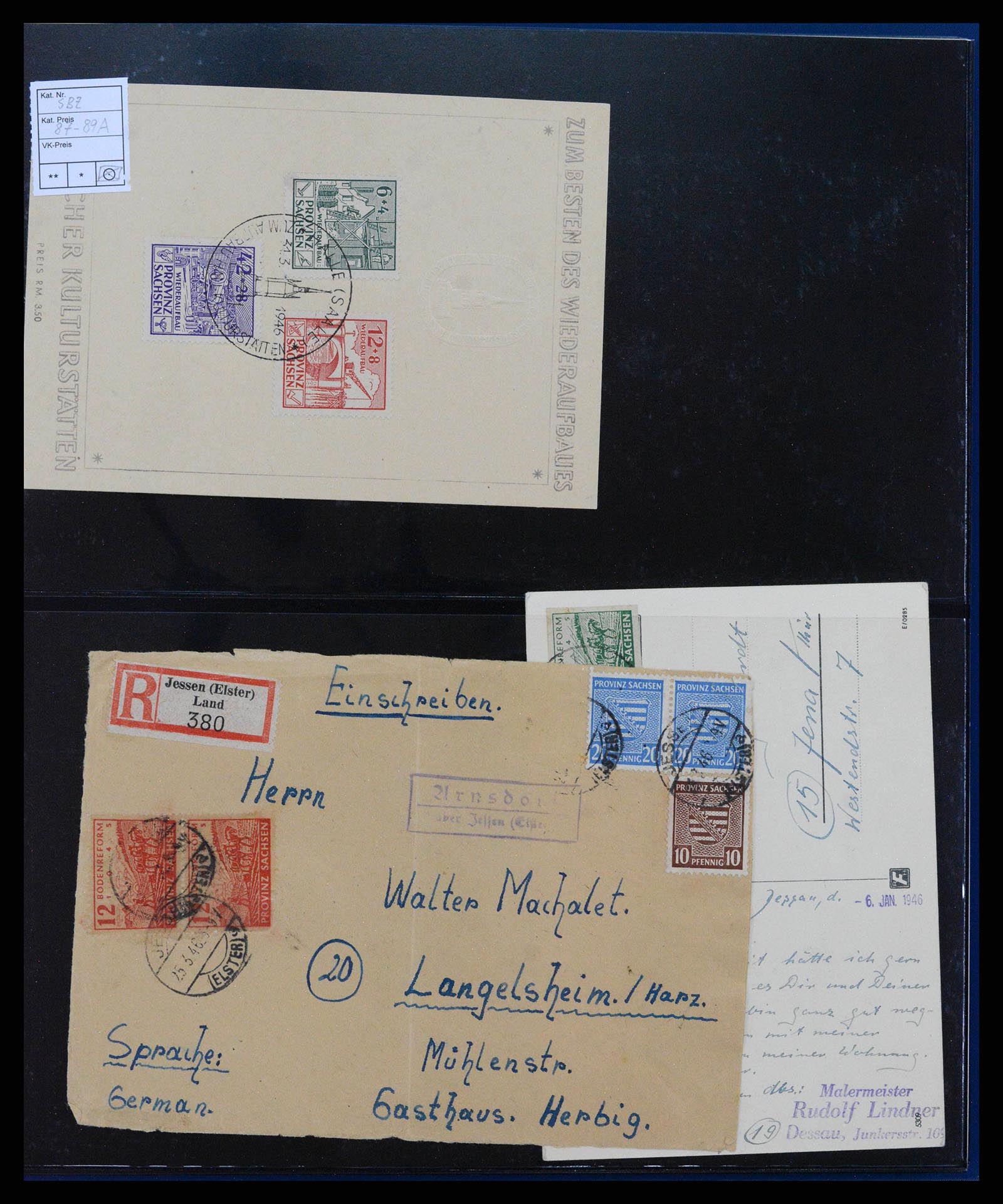 38890 0018 - Postzegelverzameling 38890 Duitsland Sovjet Zone 1945-1949.