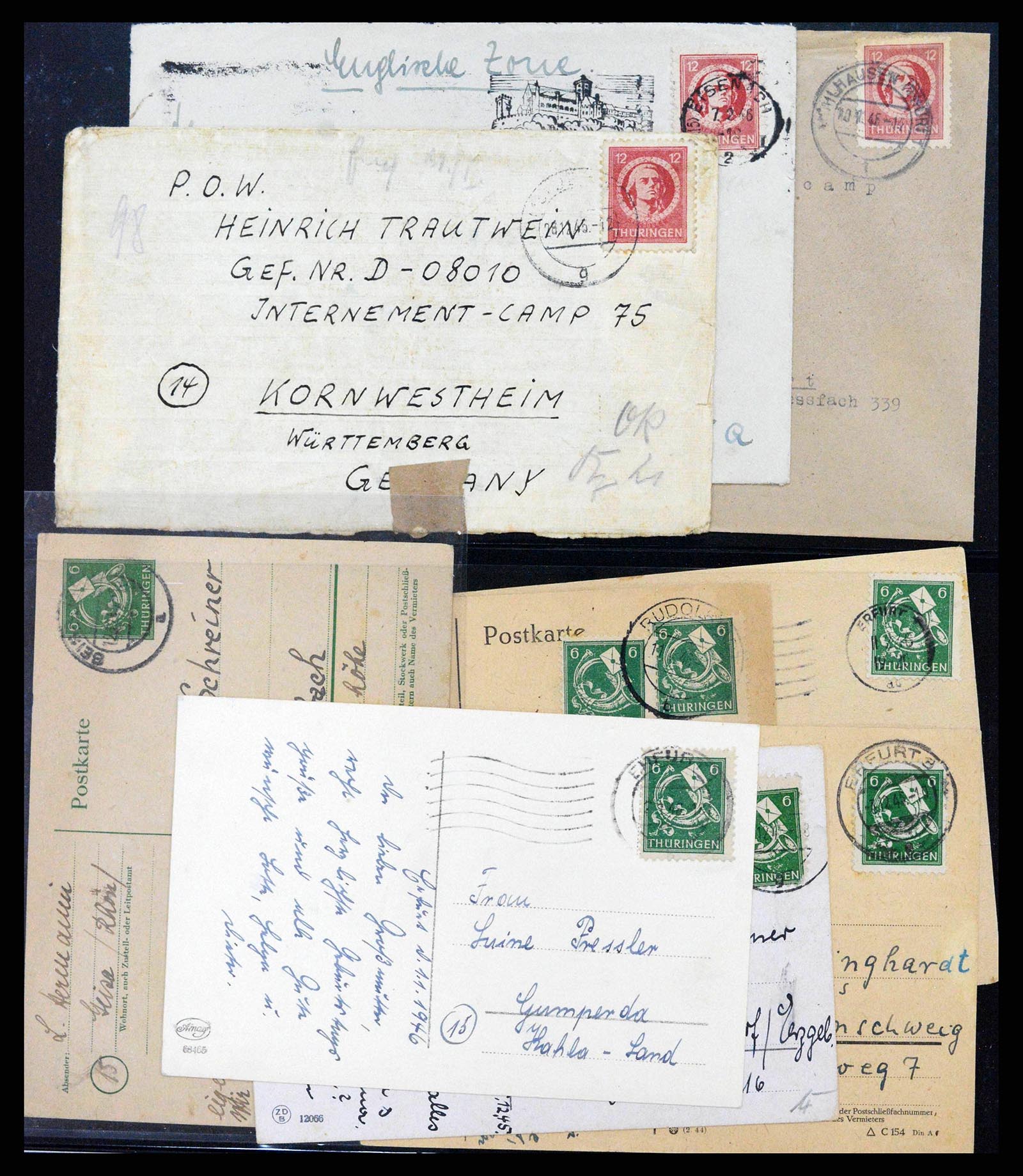 38890 0019 - Postzegelverzameling 38890 Duitsland Sovjet Zone 1945-1949.