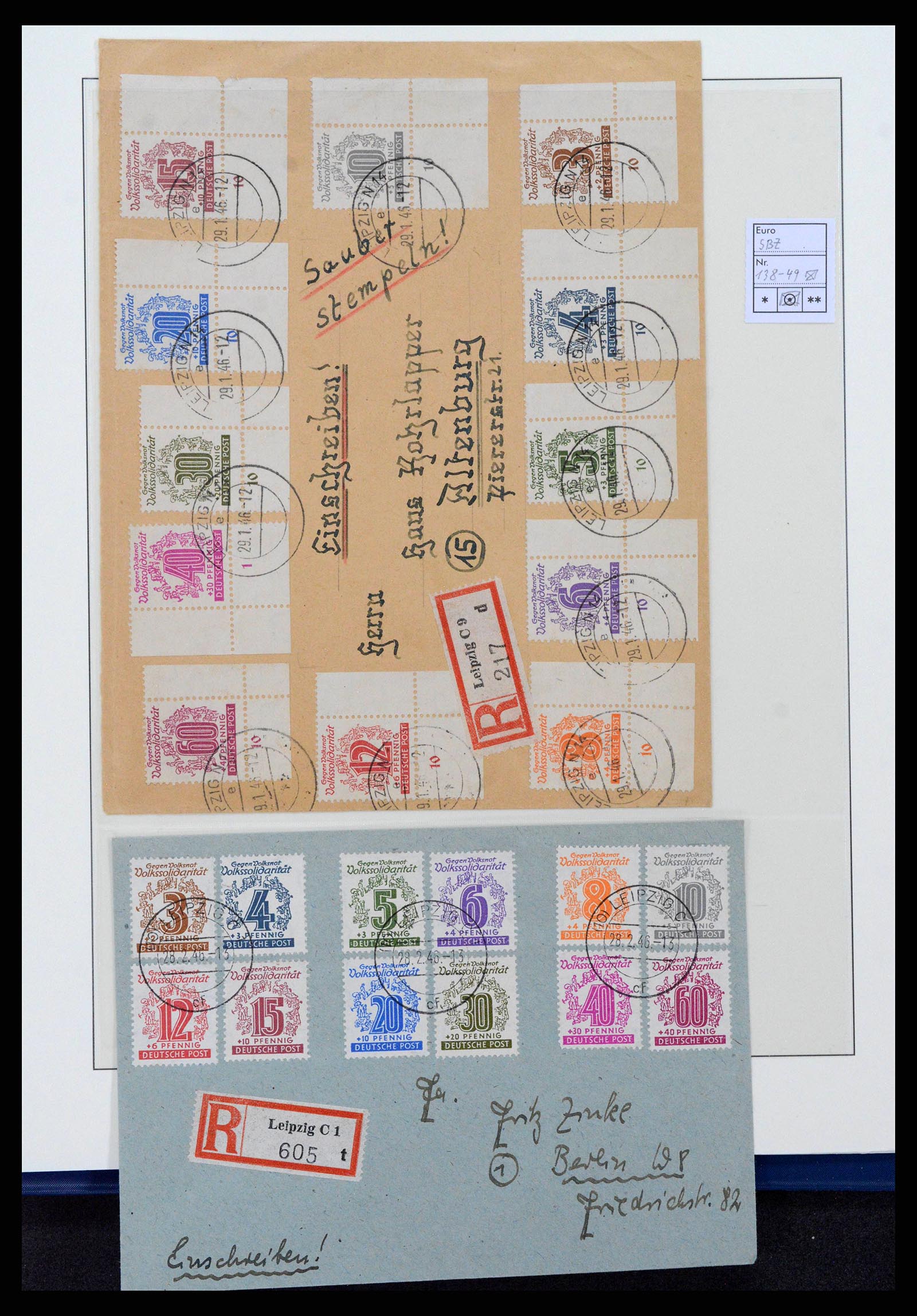 38890 0032 - Stamp collection 38890 Germany sovjet zone 1945-1949.