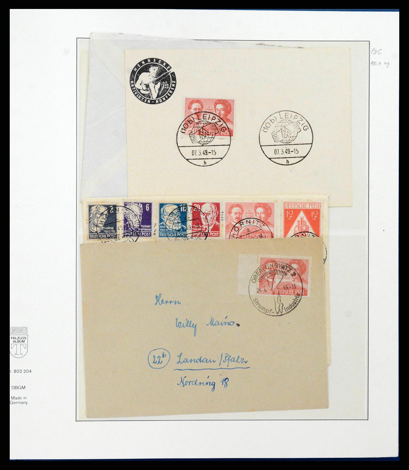 38890 0059 - Stamp collection 38890 Germany sovjet zone 1945-1949.