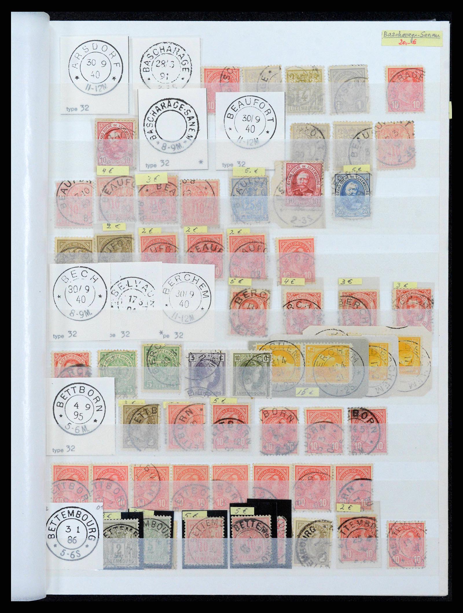 38892 0001 - Postzegelverzameling 38892 Luxemburg stempels 1880-1980.