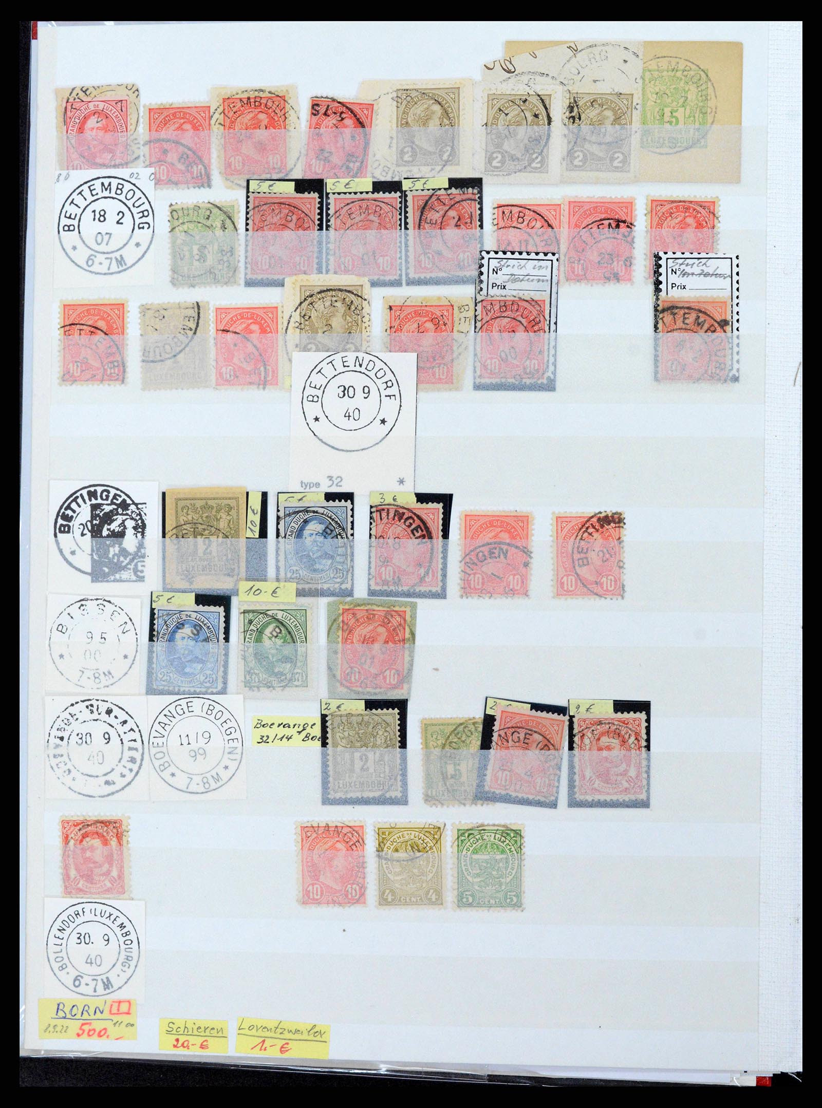 38892 0002 - Postzegelverzameling 38892 Luxemburg stempels 1880-1980.