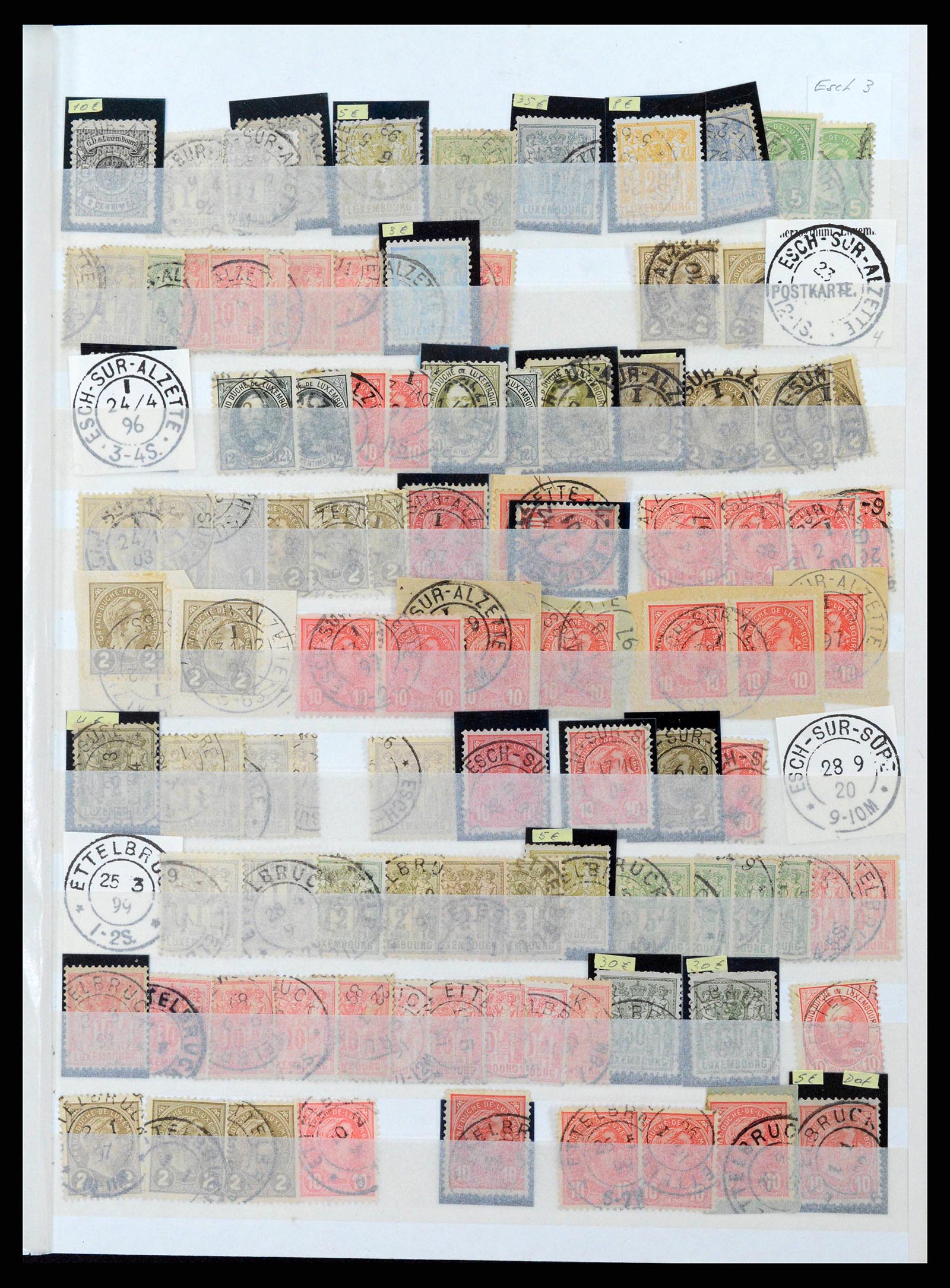 38892 0007 - Postzegelverzameling 38892 Luxemburg stempels 1880-1980.