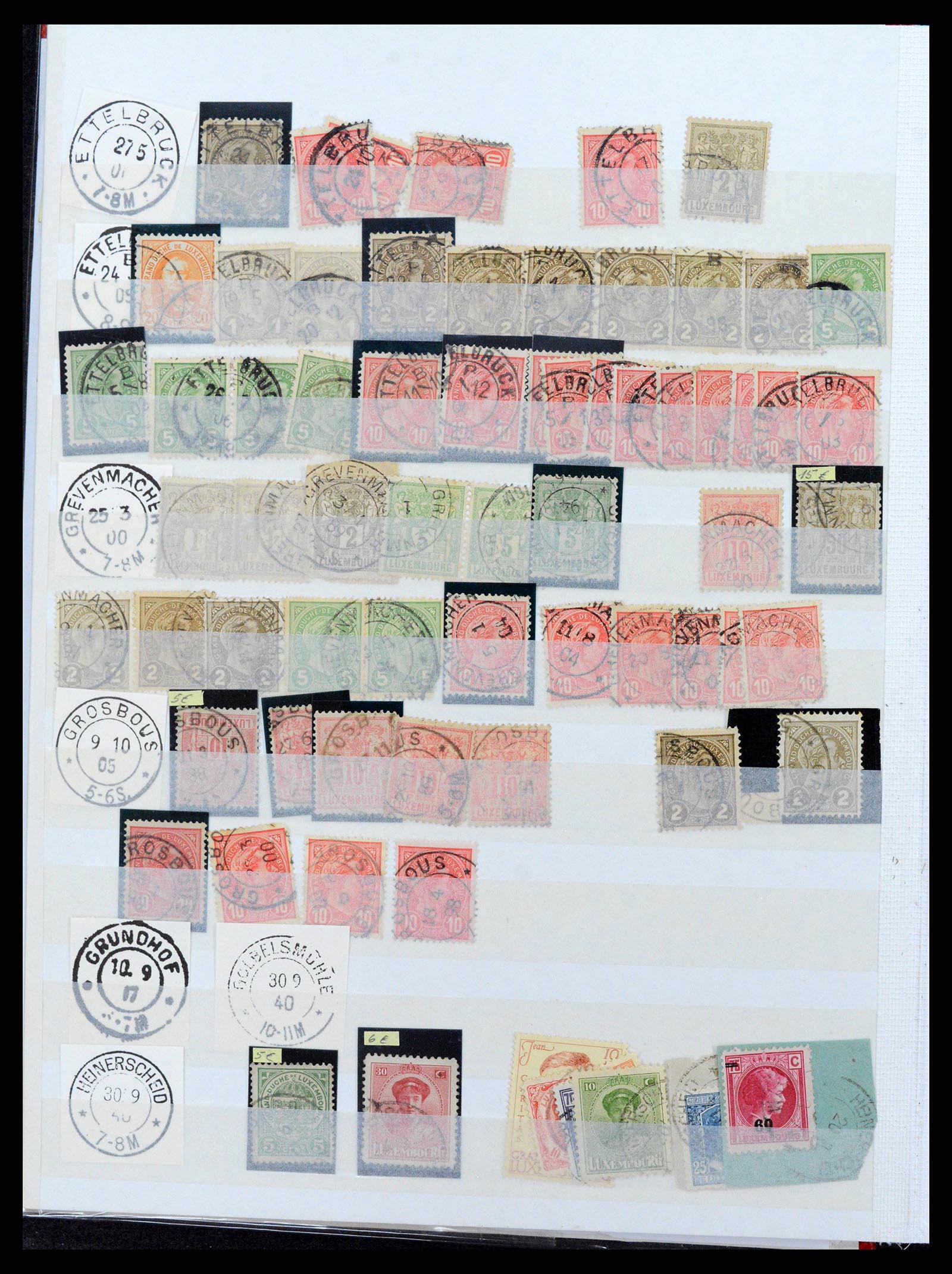 38892 0008 - Stamp collection 38892 Luxembourg cancels 1880-1980.