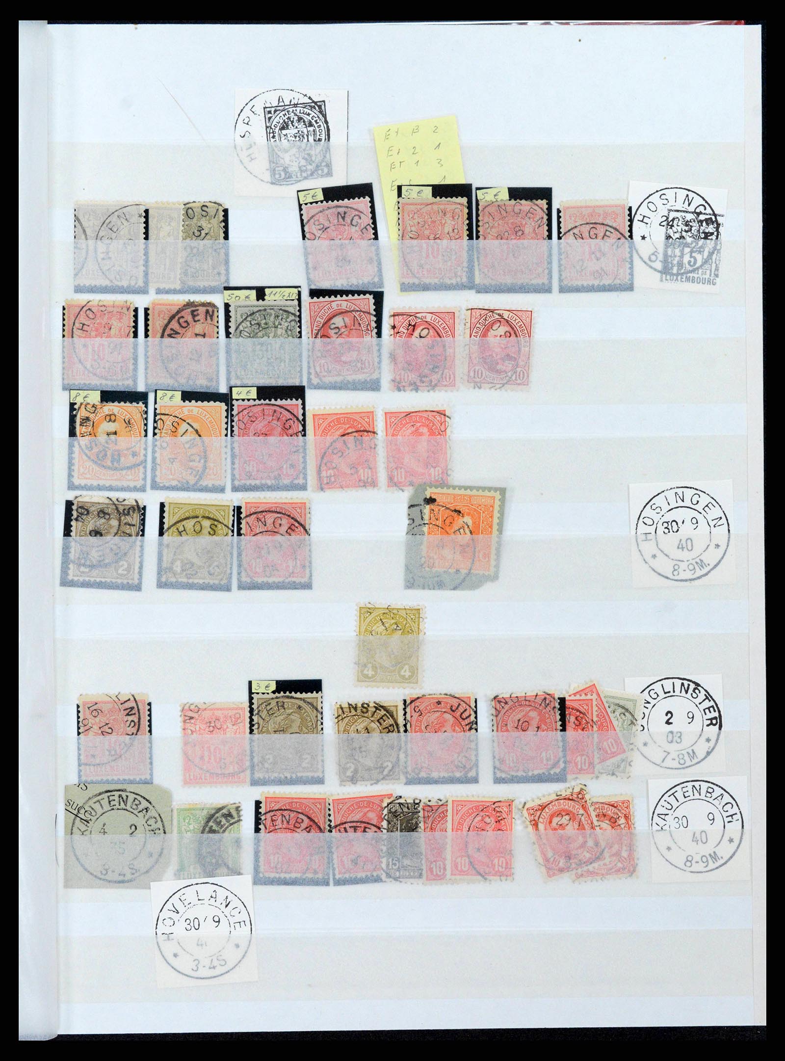 38892 0009 - Postzegelverzameling 38892 Luxemburg stempels 1880-1980.