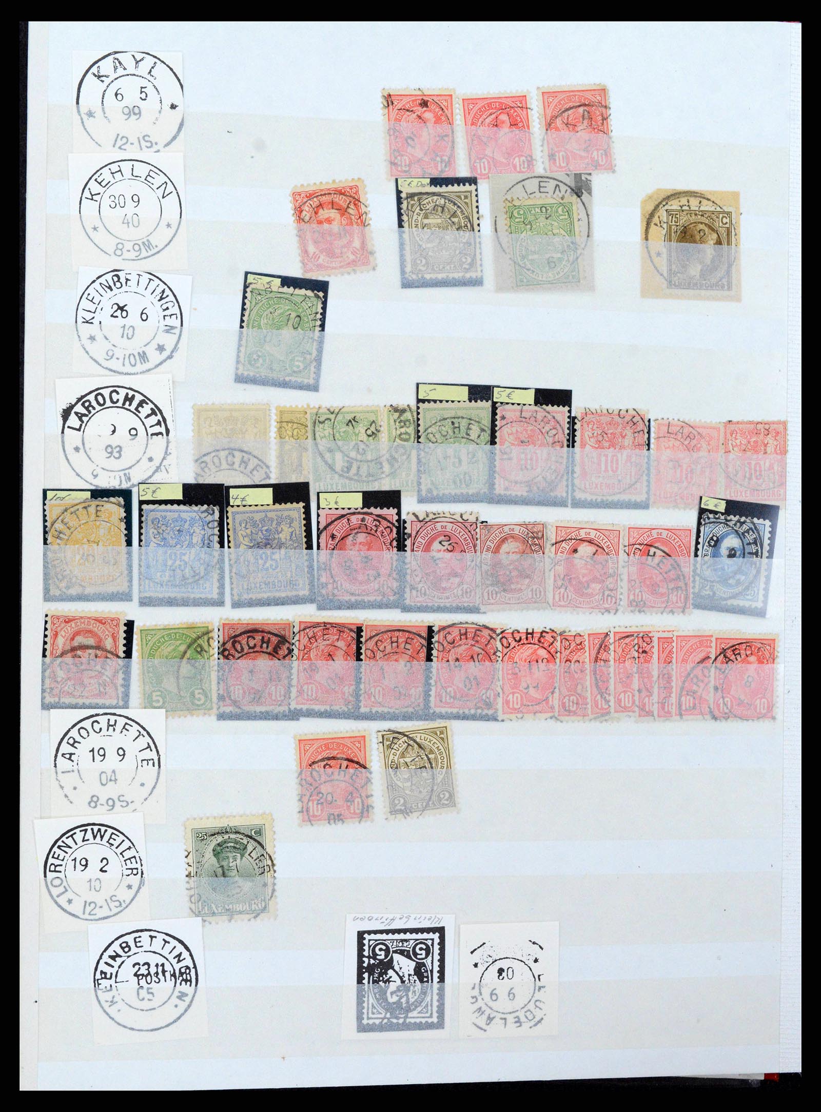 38892 0010 - Stamp collection 38892 Luxembourg cancels 1880-1980.