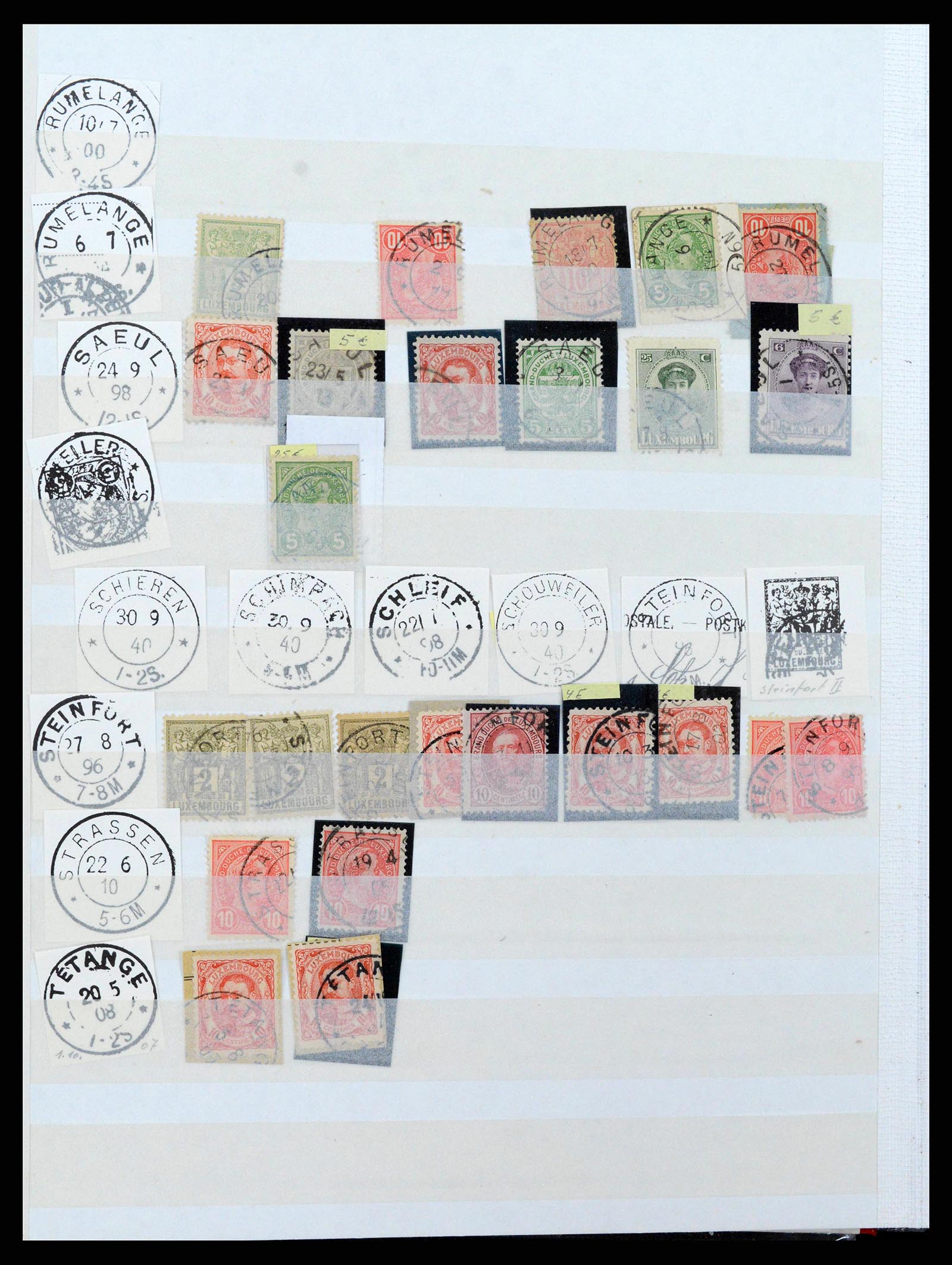 38892 0014 - Stamp collection 38892 Luxembourg cancels 1880-1980.