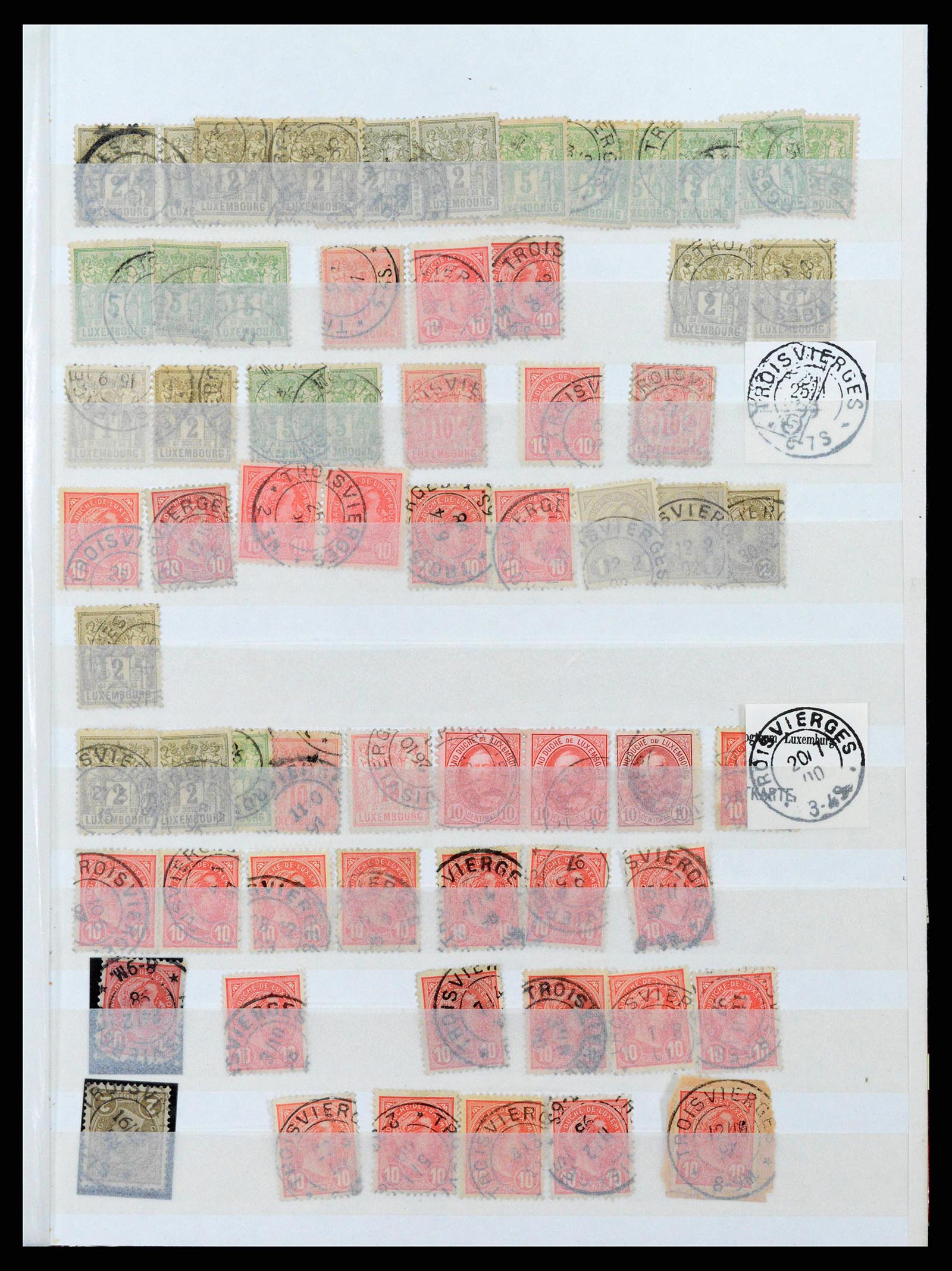 38892 0015 - Stamp collection 38892 Luxembourg cancels 1880-1980.