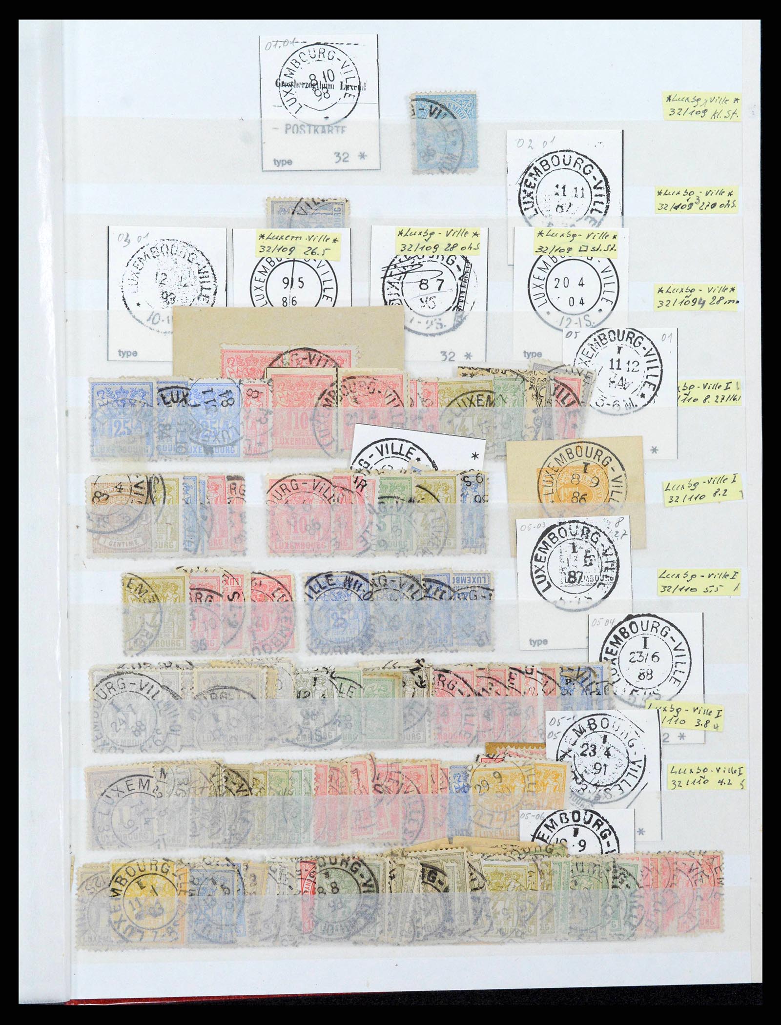 38892 0021 - Postzegelverzameling 38892 Luxemburg stempels 1880-1980.
