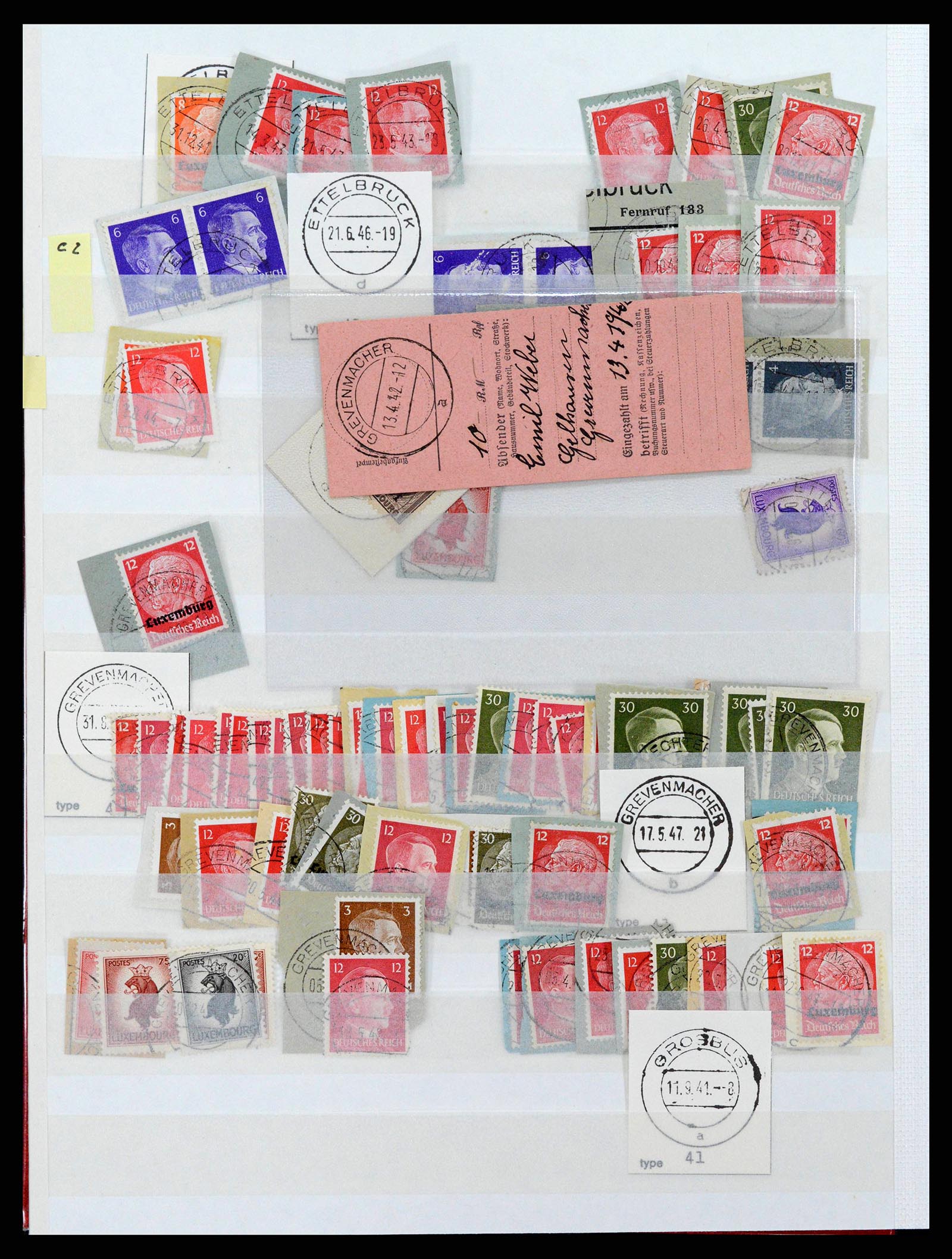 38892 0042 - Stamp collection 38892 Luxembourg cancels 1880-1980.