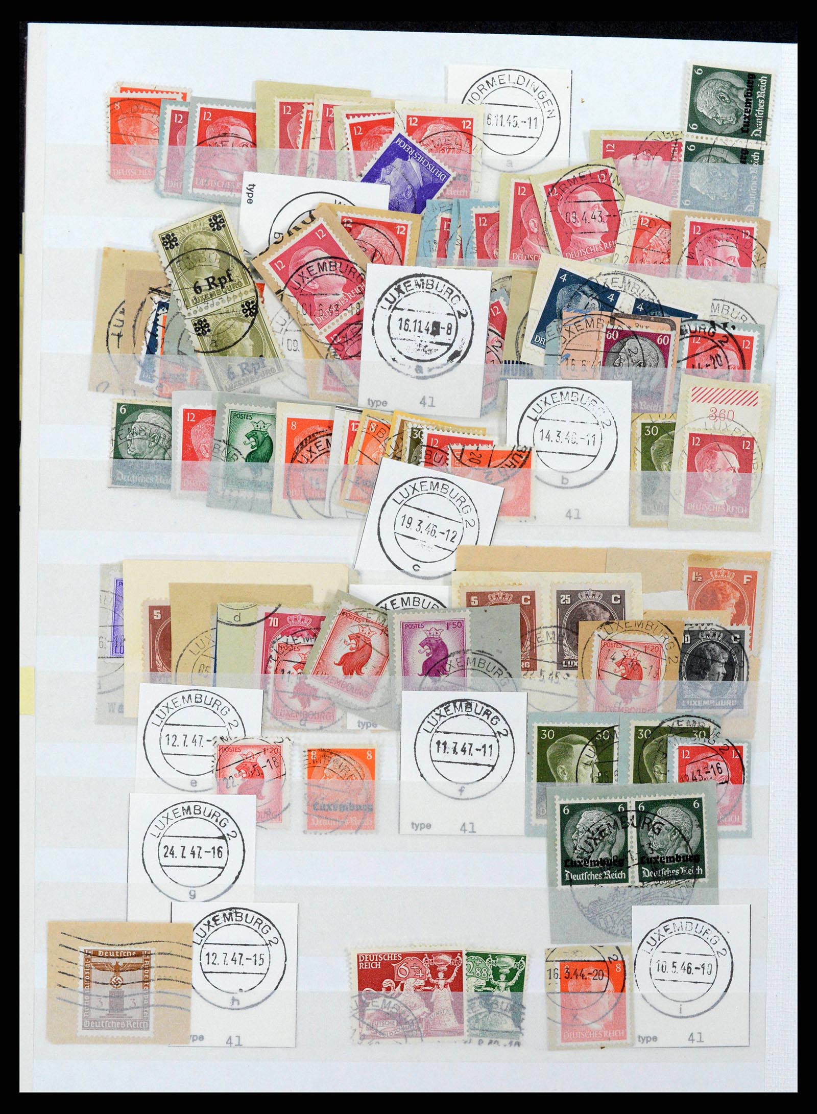 38892 0058 - Stamp collection 38892 Luxembourg cancels 1880-1980.
