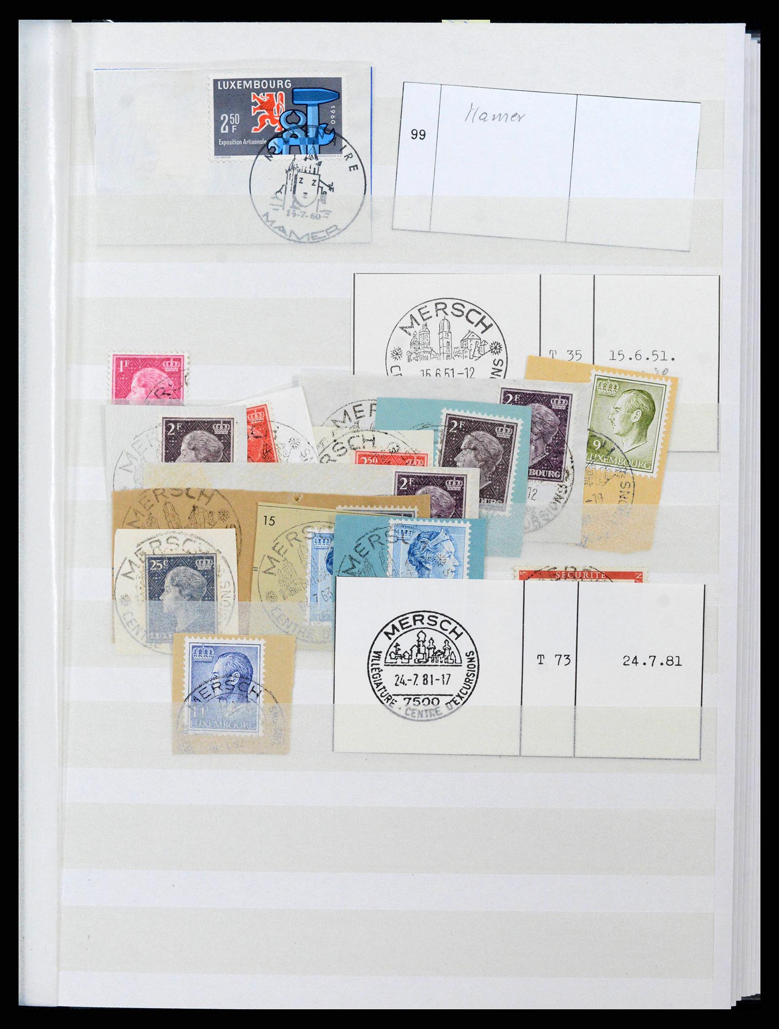 38892 0101 - Postzegelverzameling 38892 Luxemburg stempels 1880-1980.
