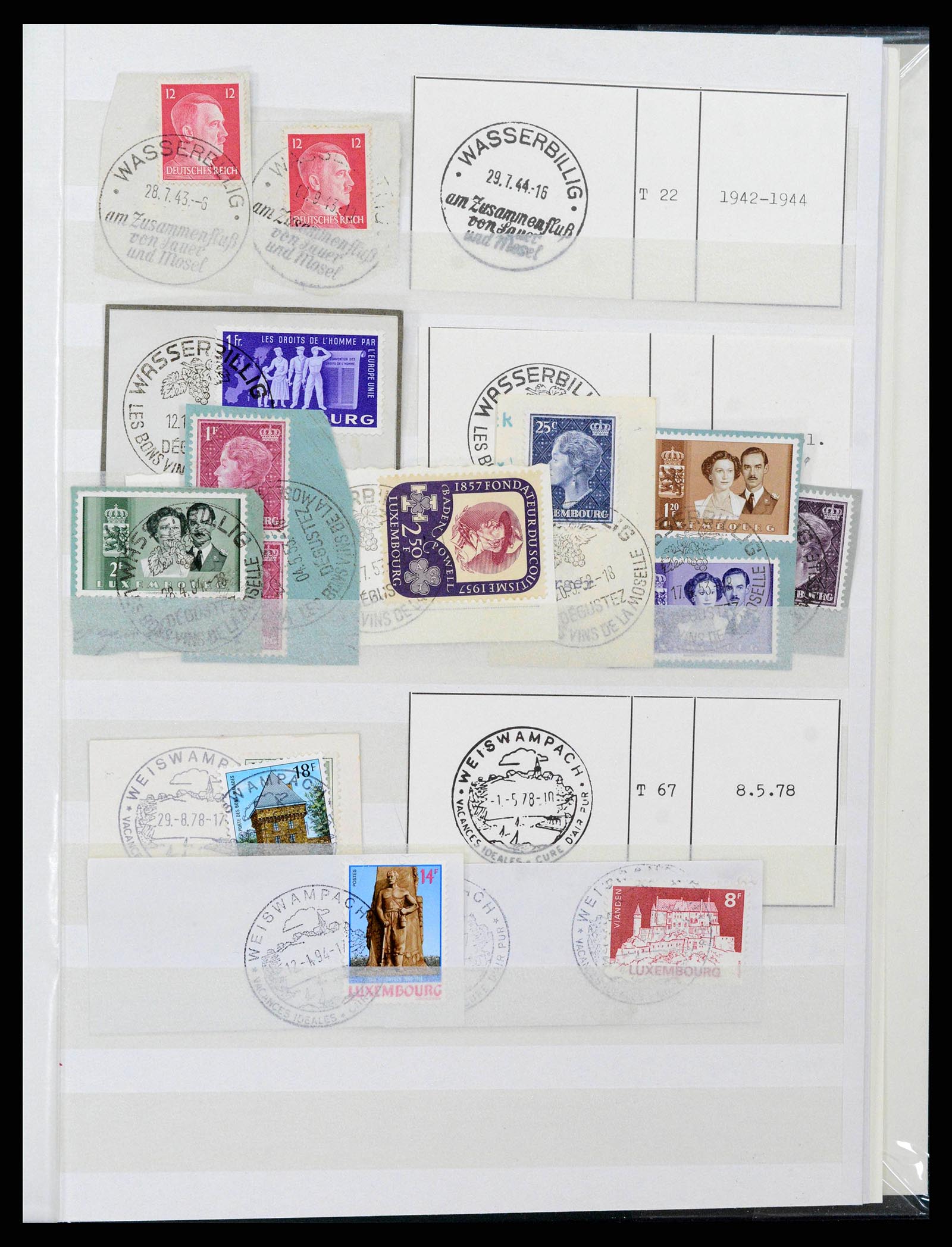38892 0113 - Postzegelverzameling 38892 Luxemburg stempels 1880-1980.