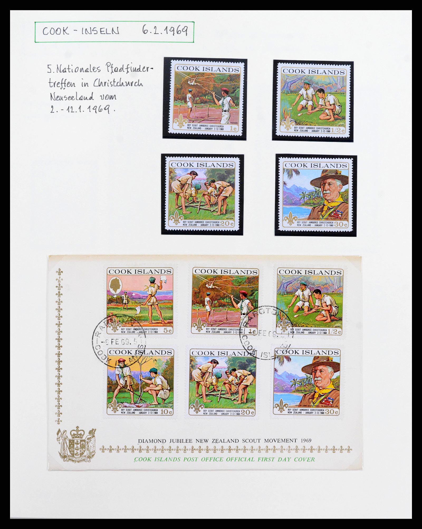 38893 0016 - Stamp collection 38893 Theme scouting 1950-2007.