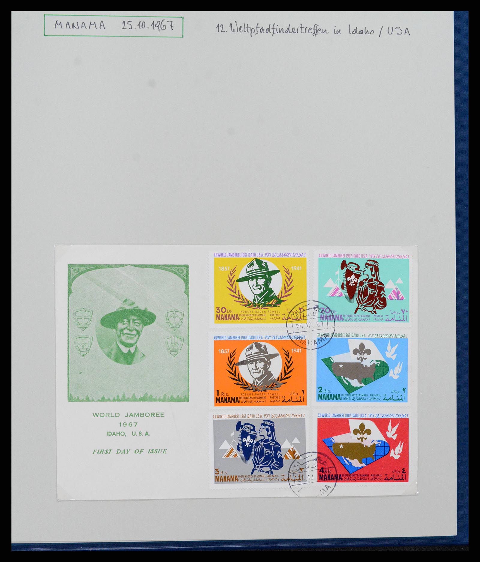 38893 0222 - Stamp collection 38893 Theme scouting 1950-2007.