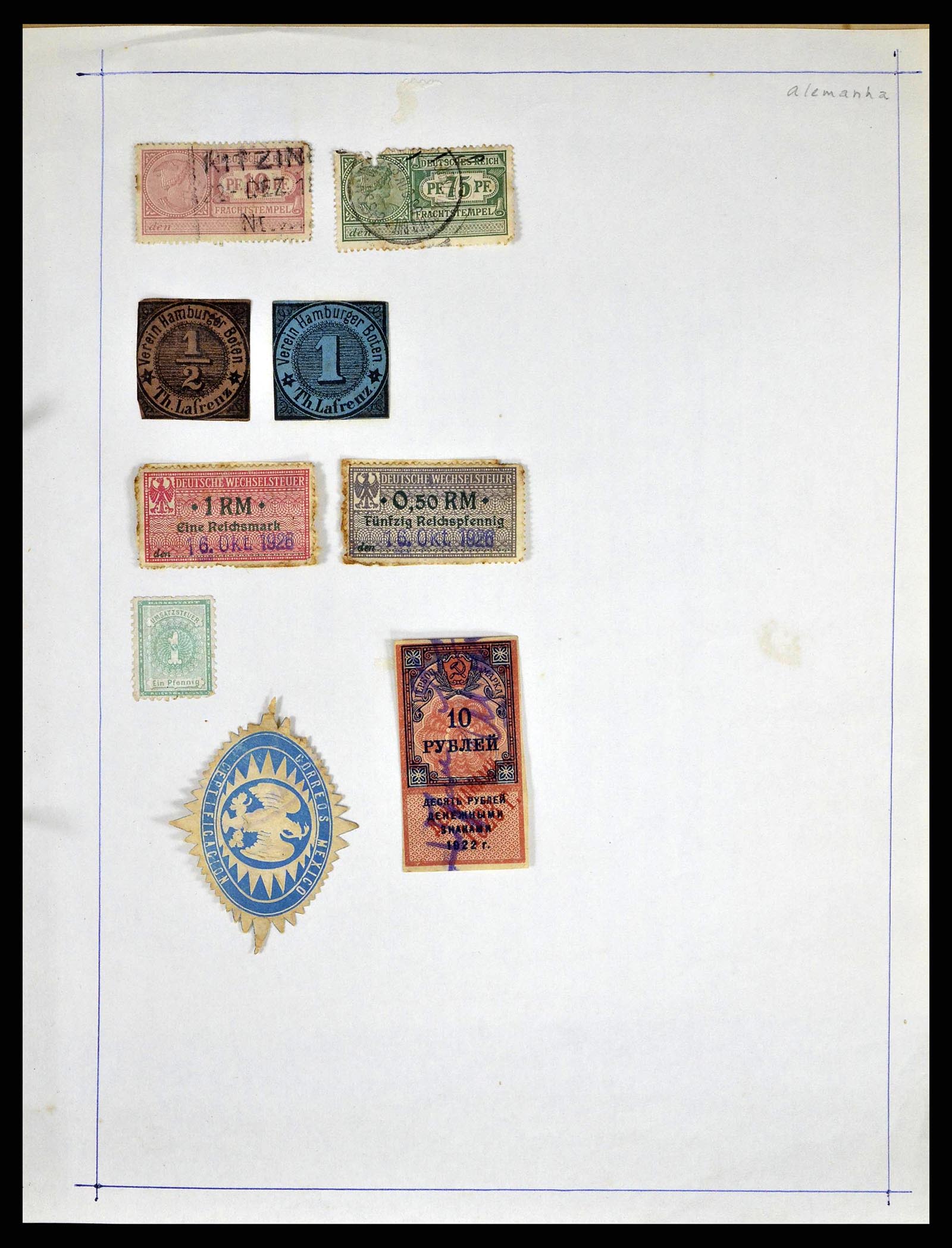 38898 0001 - Postzegelverzameling 38898 Wereld fiscaal en cinderella's 1870-1950.
