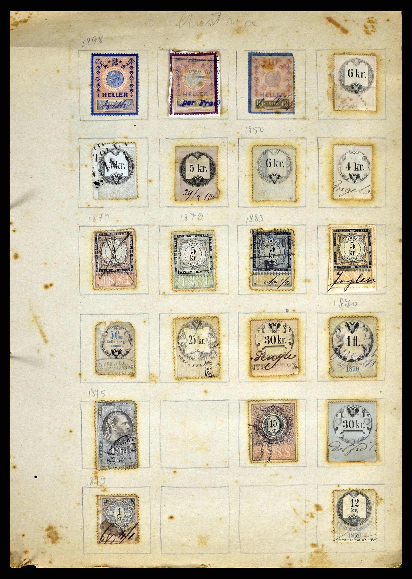 38898 0010 - Postzegelverzameling 38898 Wereld fiscaal en cinderella's 1870-1950.