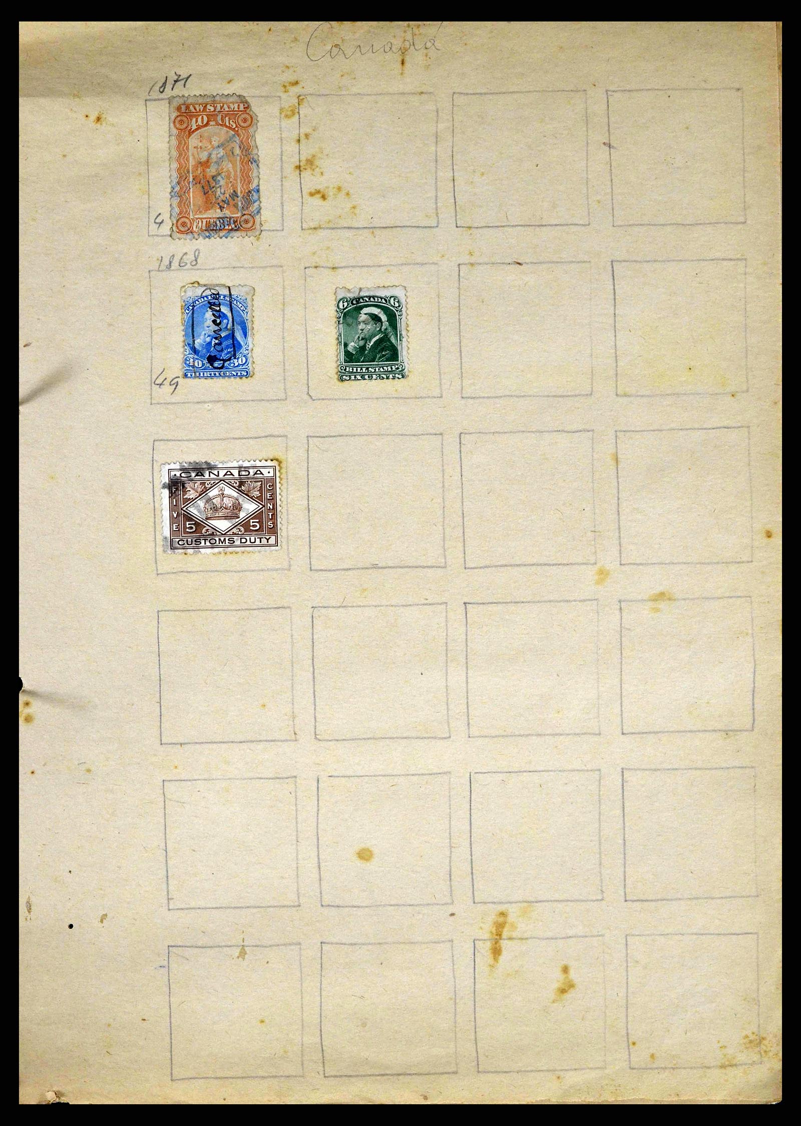 38898 0013 - Postzegelverzameling 38898 Wereld fiscaal en cinderella's 1870-1950.