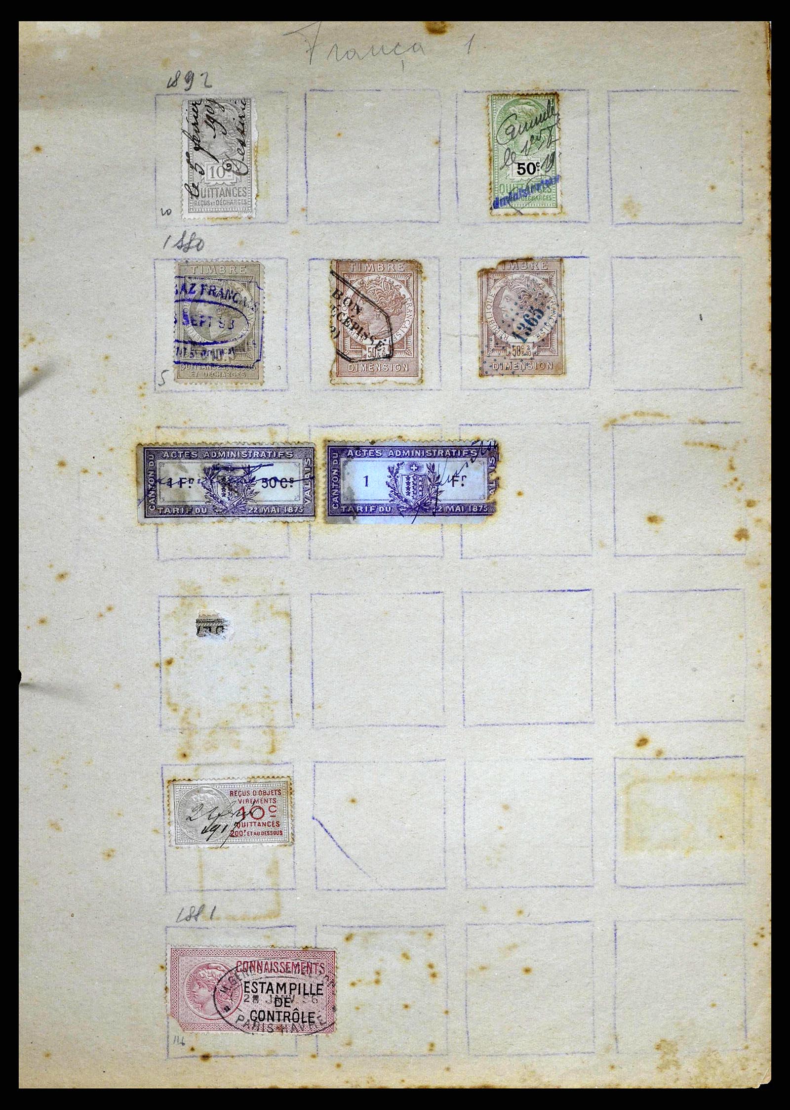 38898 0022 - Postzegelverzameling 38898 Wereld fiscaal en cinderella's 1870-1950.