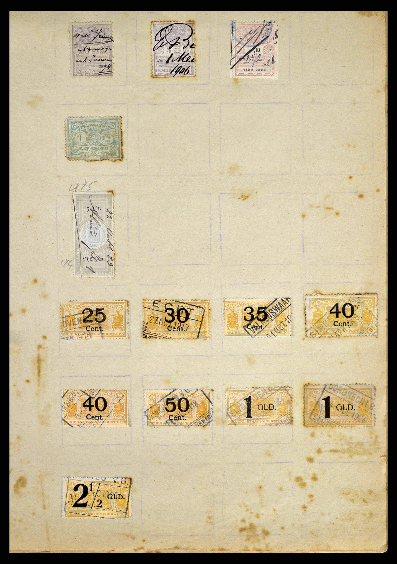 38898 0034 - Postzegelverzameling 38898 Wereld fiscaal en cinderella's 1870-1950.