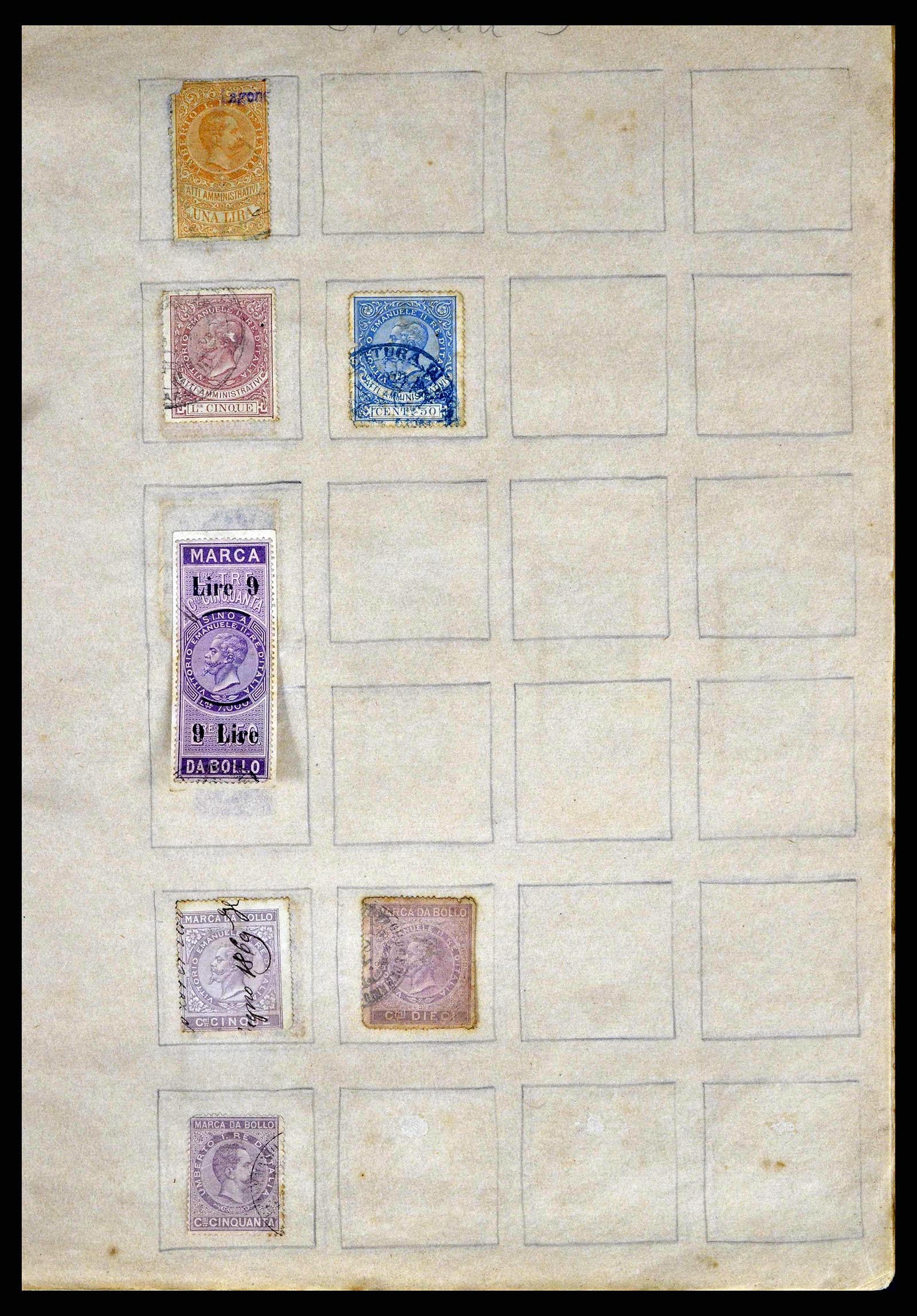 38898 0040 - Postzegelverzameling 38898 Wereld fiscaal en cinderella's 1870-1950.