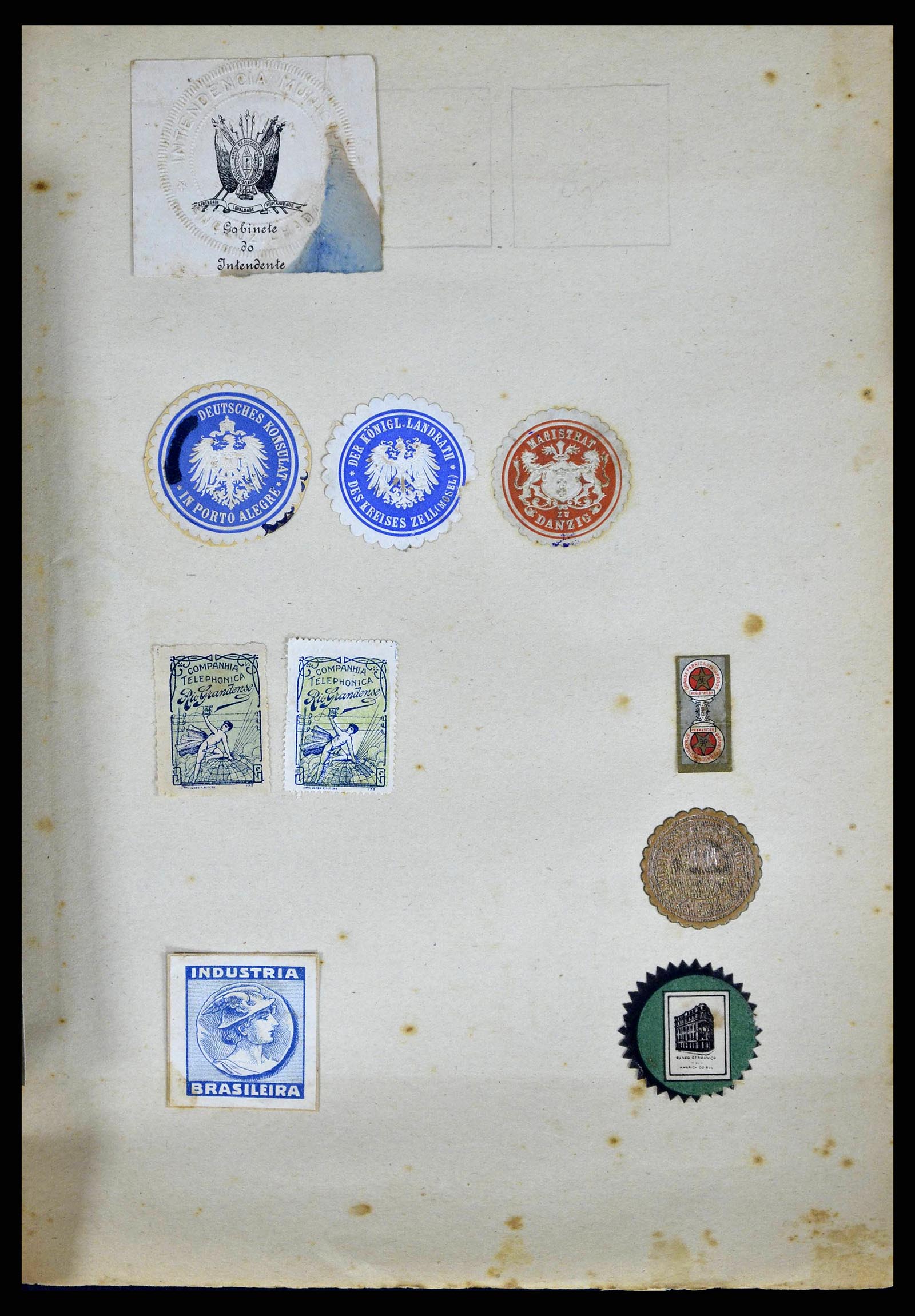 38898 0184 - Postzegelverzameling 38898 Wereld fiscaal en cinderella's 1870-1950.