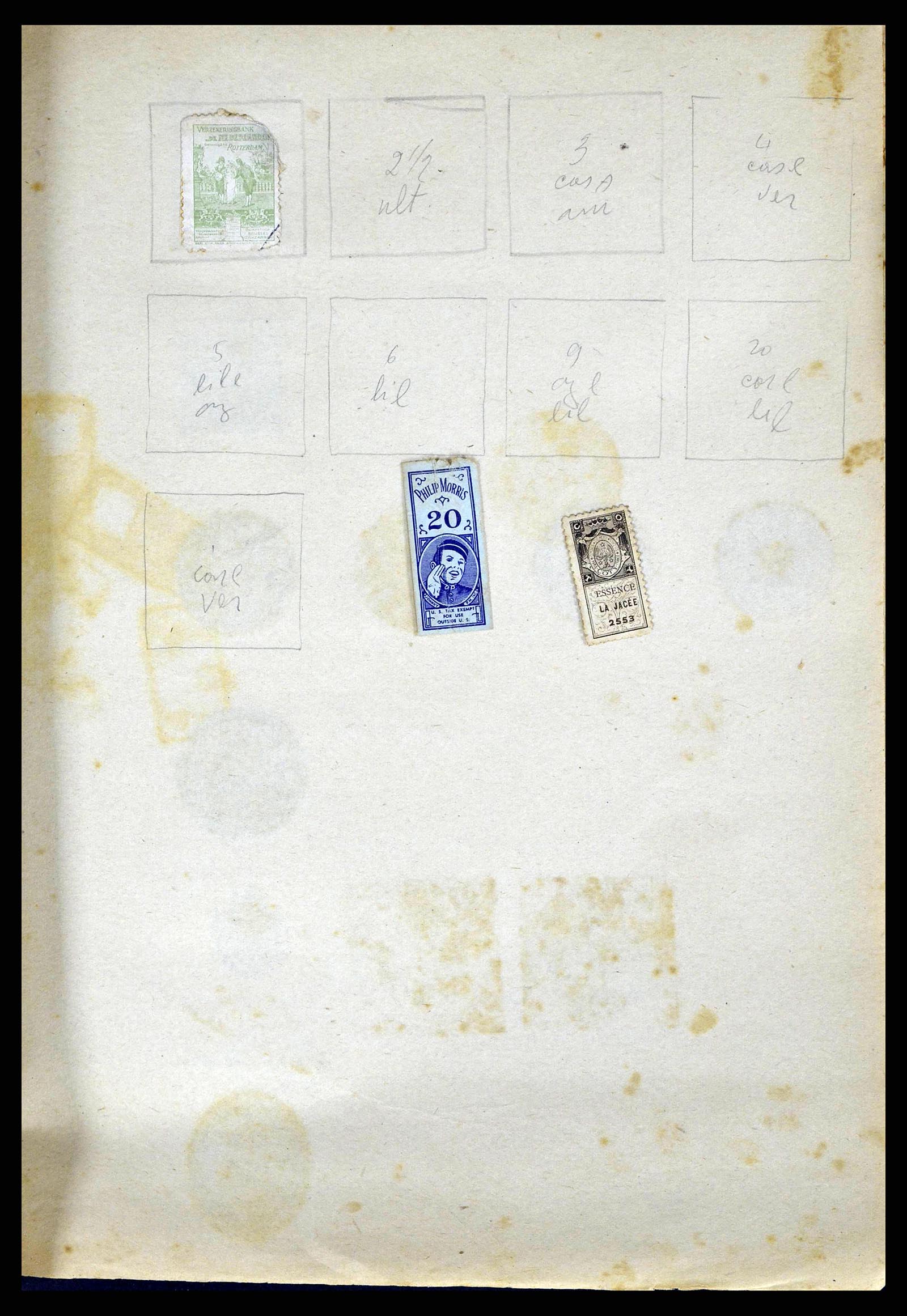 38898 0185 - Postzegelverzameling 38898 Wereld fiscaal en cinderella's 1870-1950.