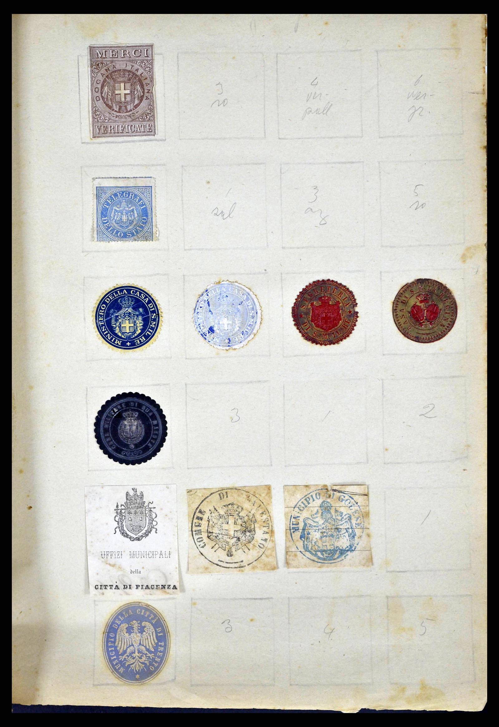 38898 0186 - Postzegelverzameling 38898 Wereld fiscaal en cinderella's 1870-1950.
