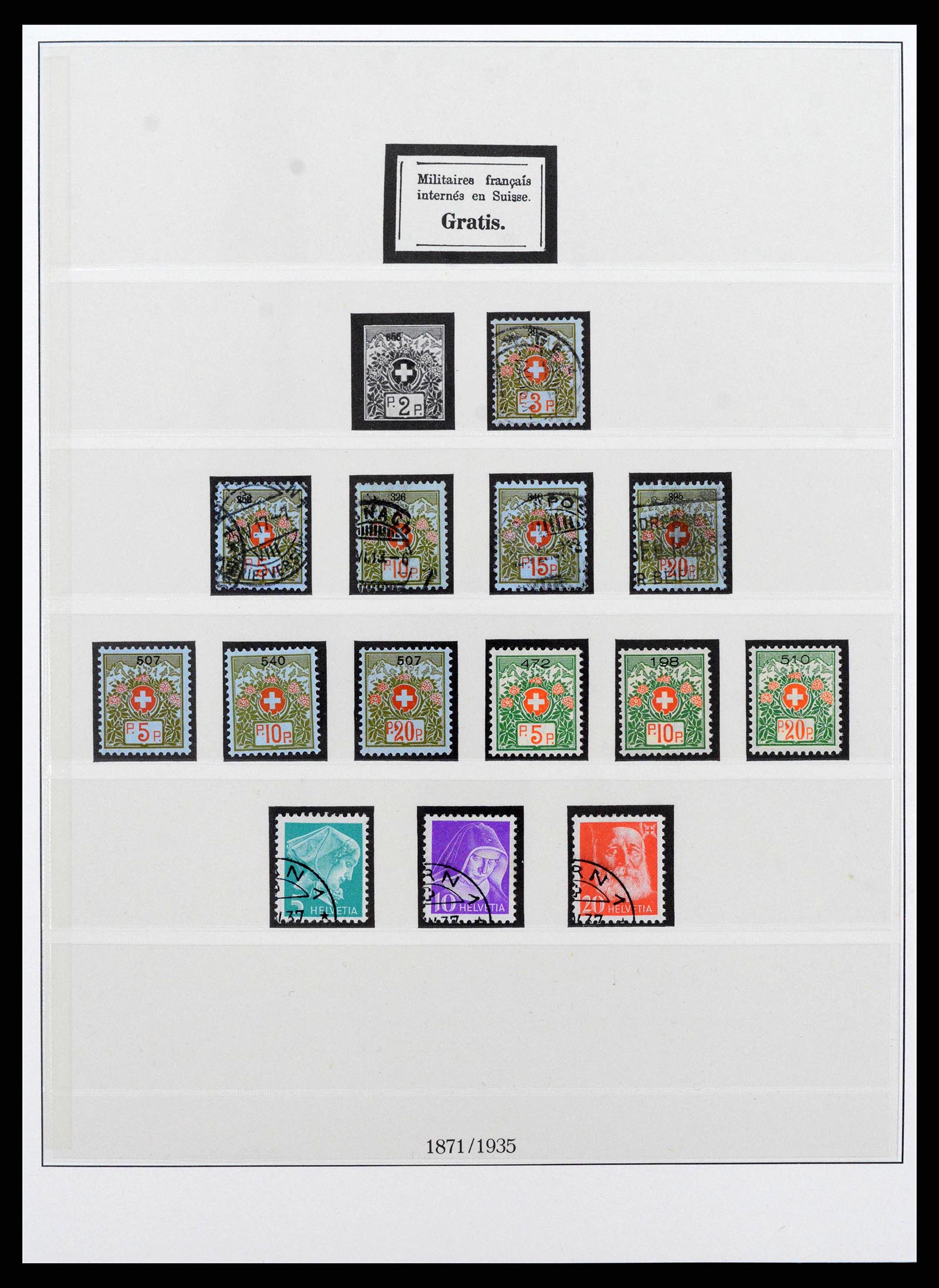 38905 0004 - Postzegelverzameling 38905 Zwitserland 1850-1995.