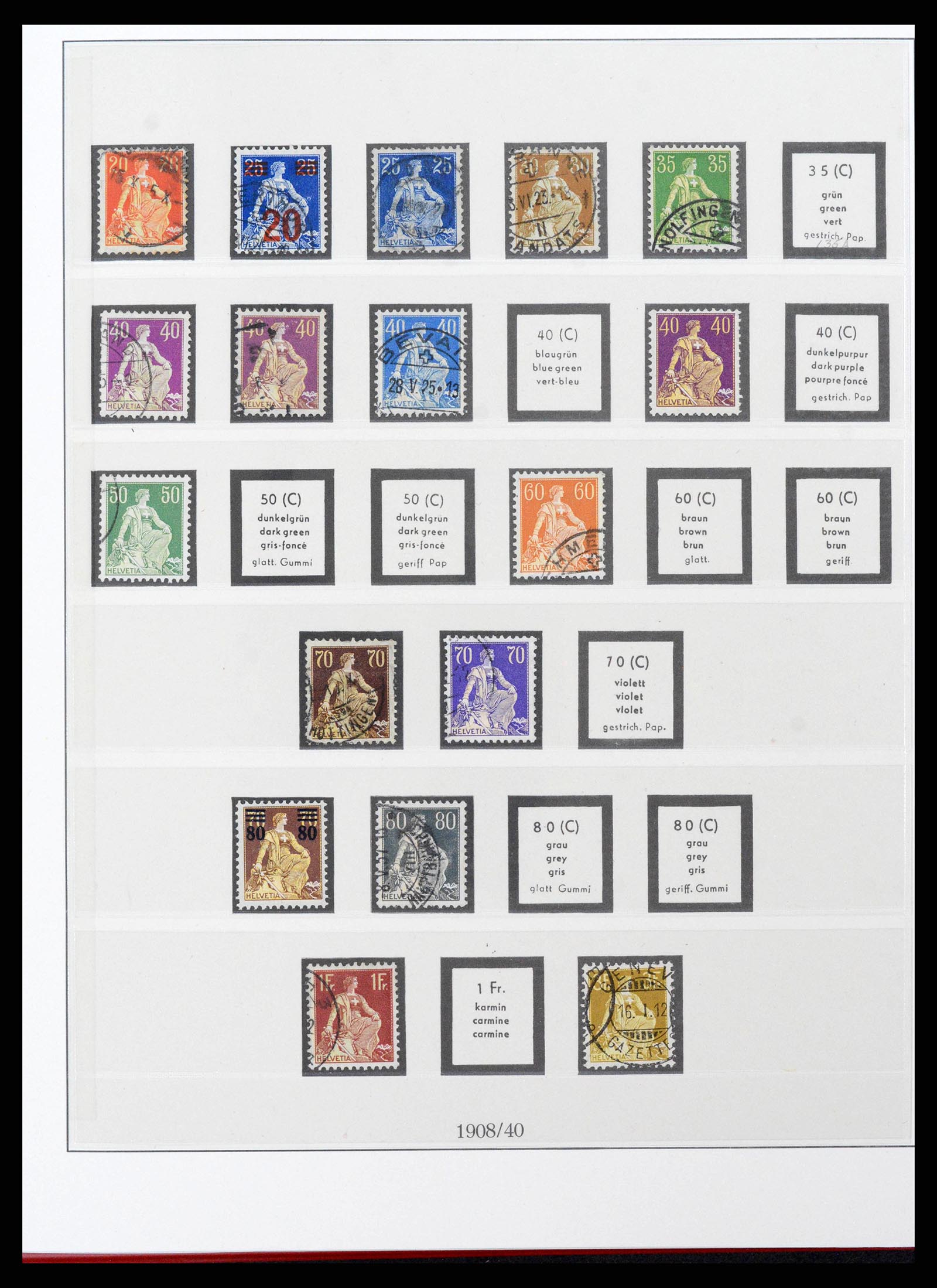 38905 0015 - Stamp collection 38905 Switzerland 1850-1995.
