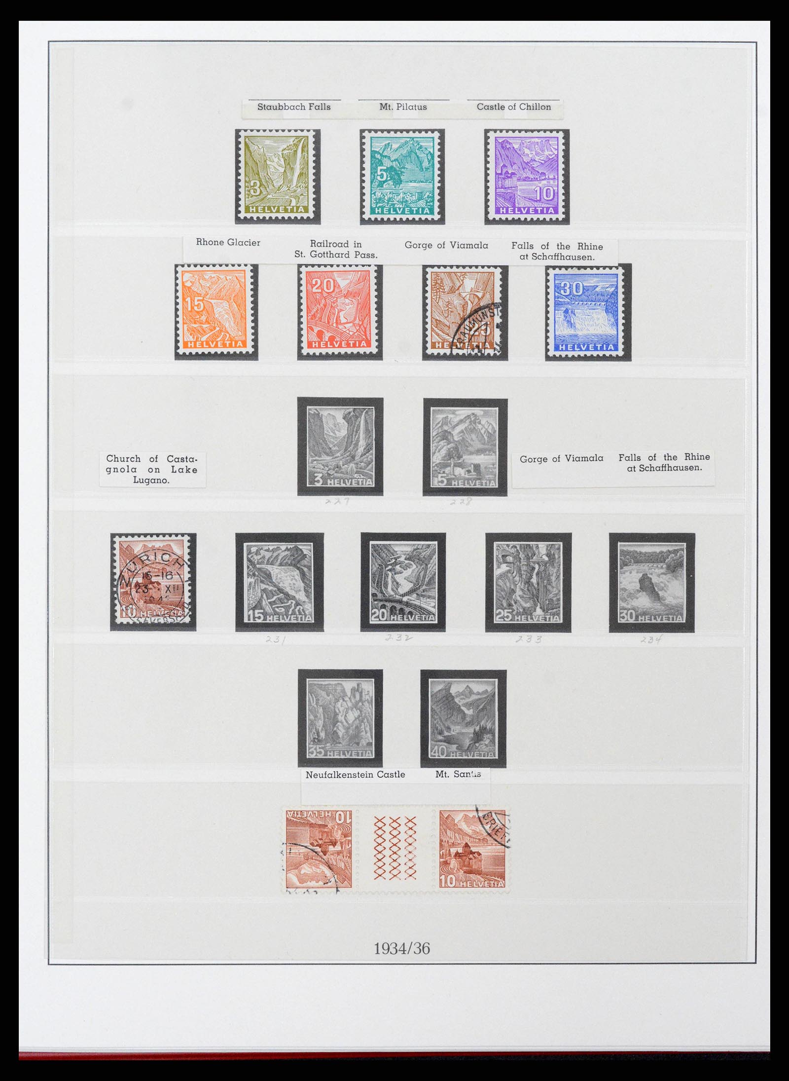38905 0028 - Stamp collection 38905 Switzerland 1850-1995.