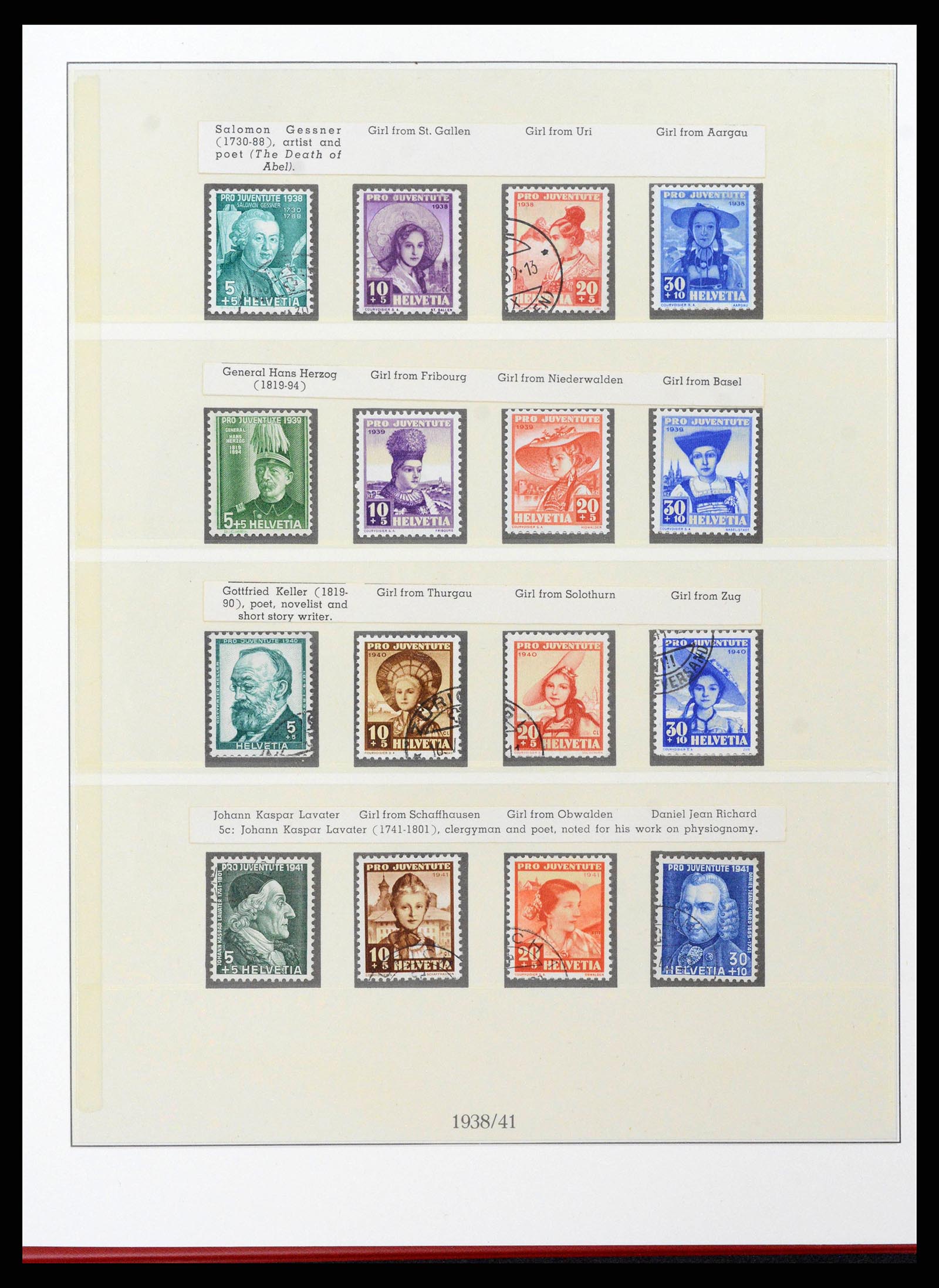 38905 0044 - Stamp collection 38905 Switzerland 1850-1995.