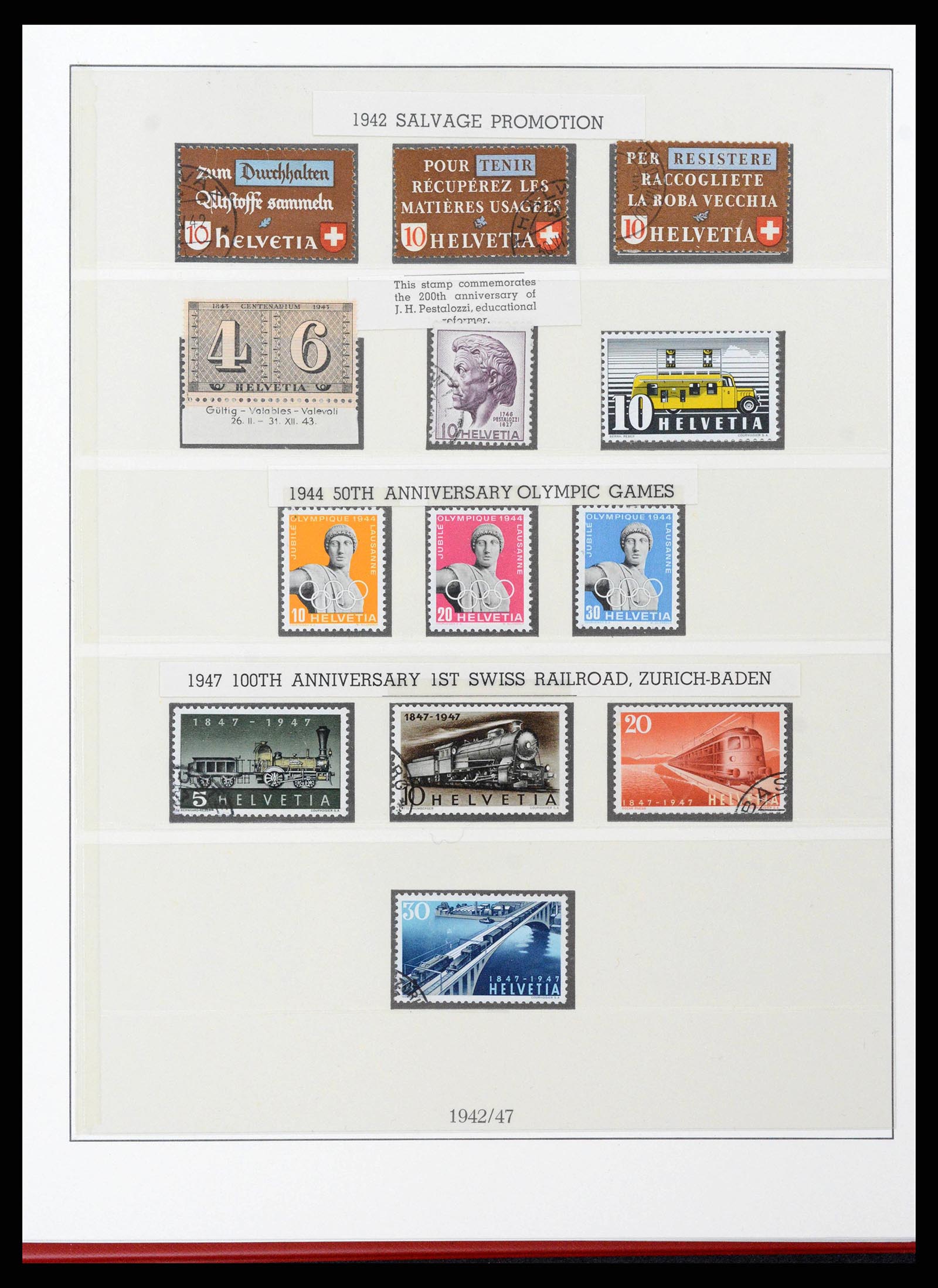 38905 0053 - Stamp collection 38905 Switzerland 1850-1995.