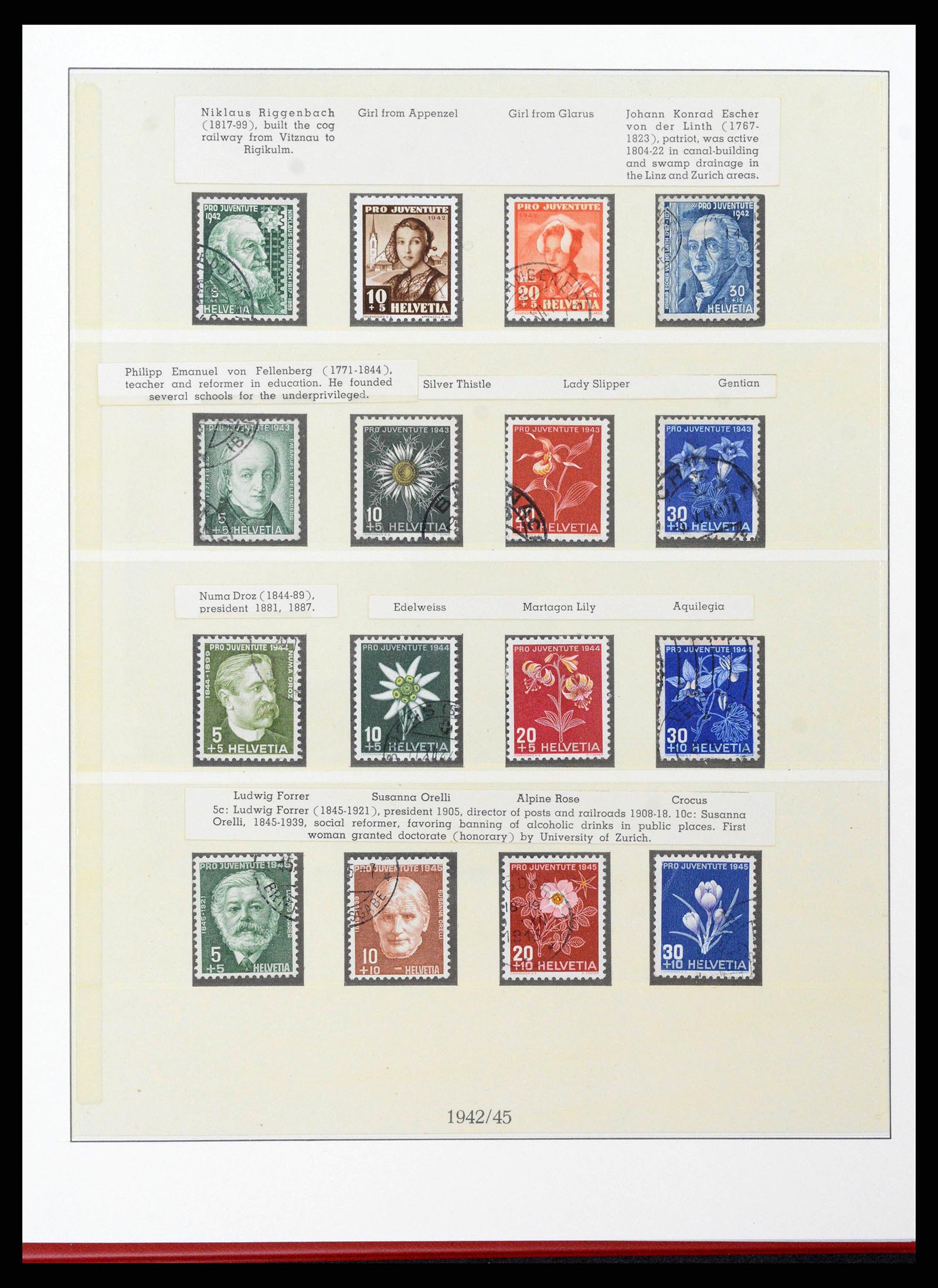 38905 0054 - Stamp collection 38905 Switzerland 1850-1995.