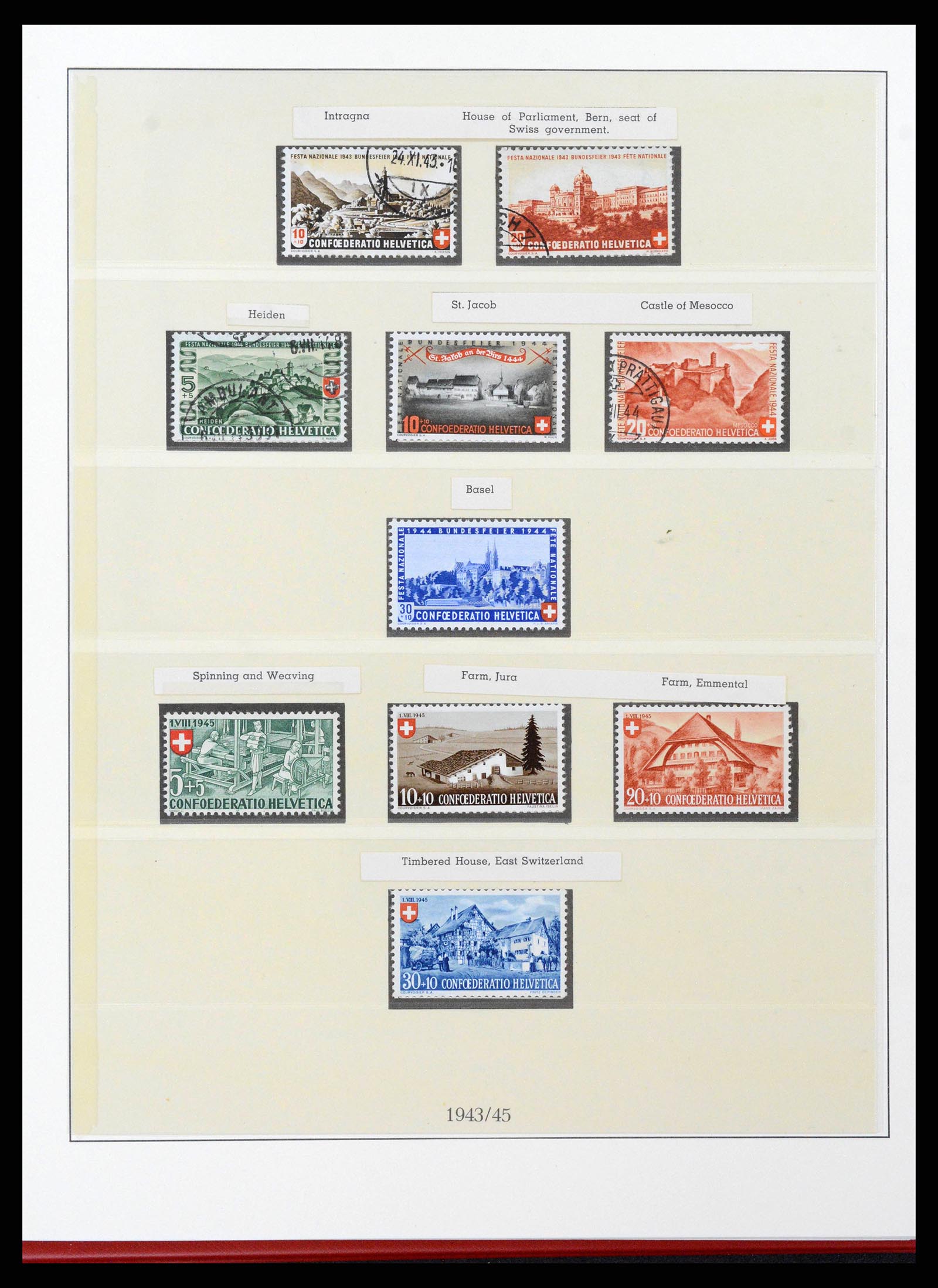 38905 0056 - Stamp collection 38905 Switzerland 1850-1995.