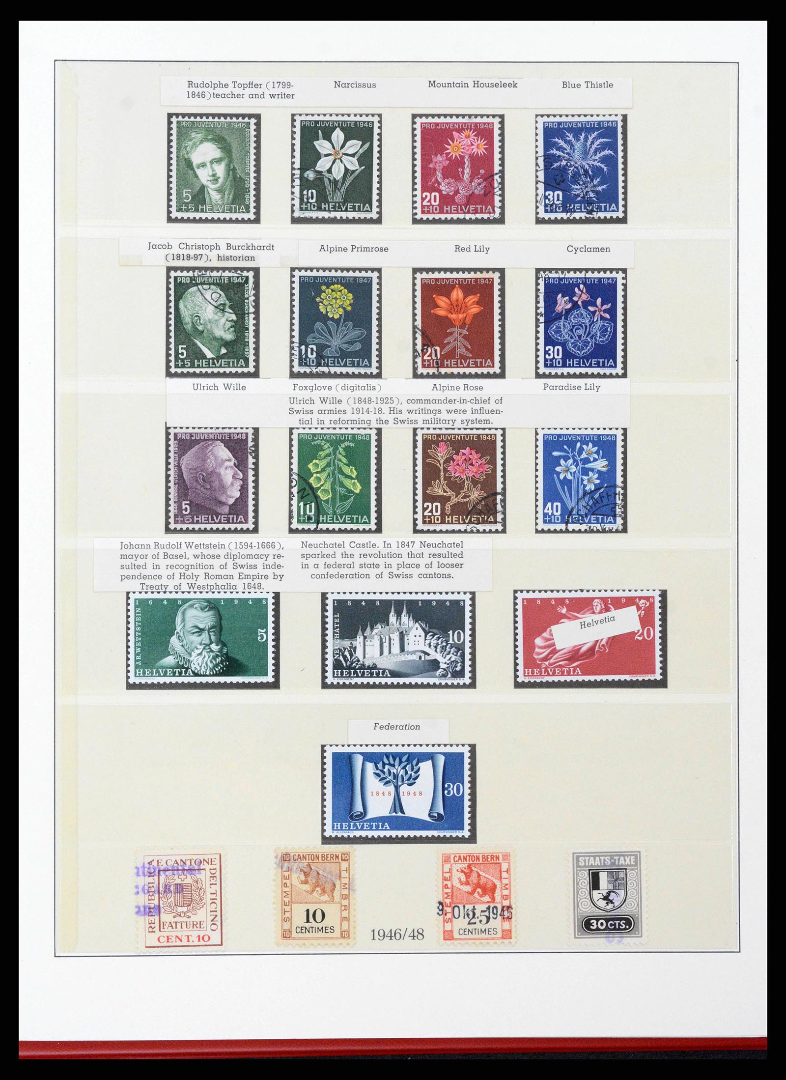 38905 0060 - Stamp collection 38905 Switzerland 1850-1995.