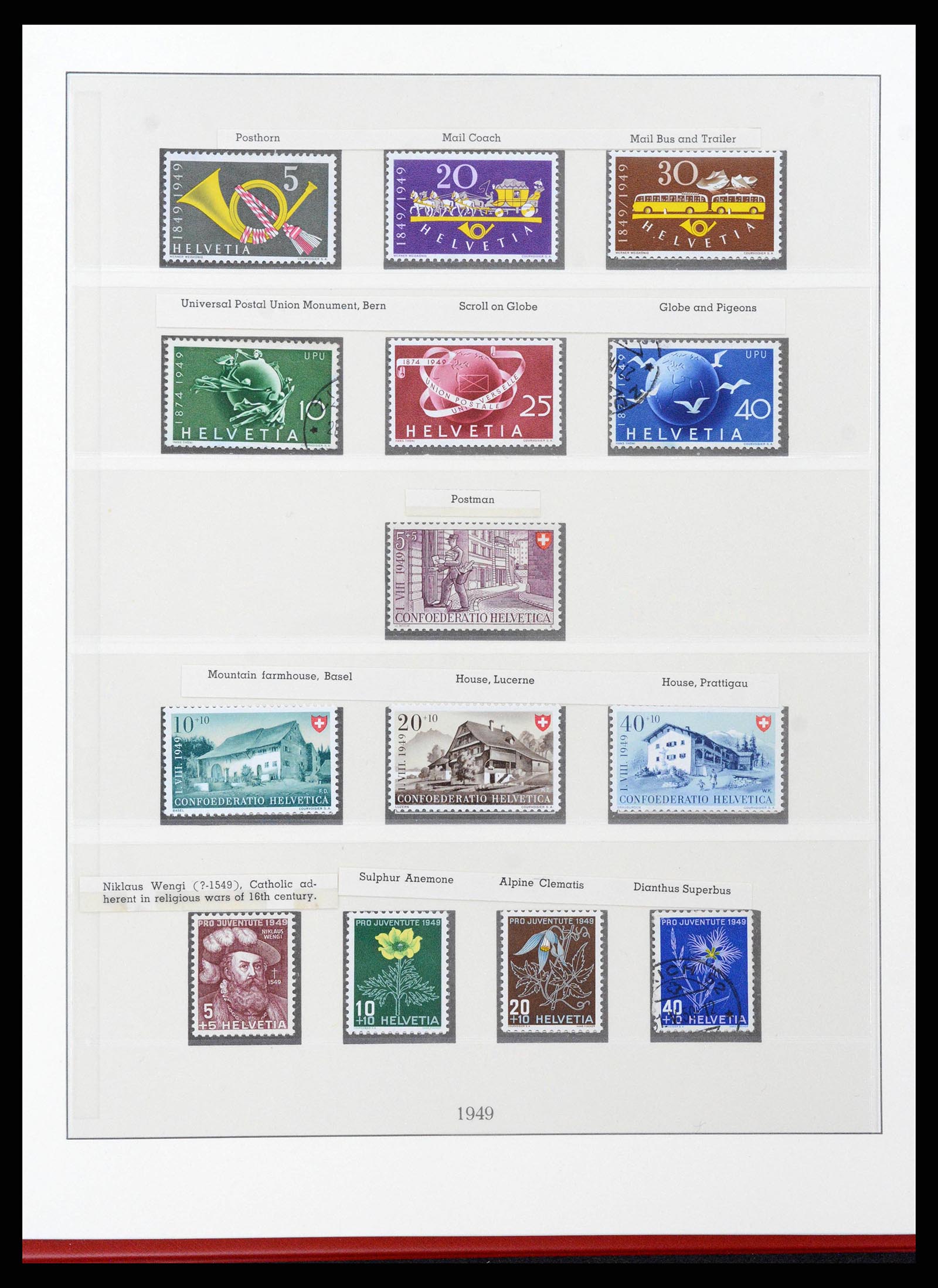 38905 0062 - Stamp collection 38905 Switzerland 1850-1995.