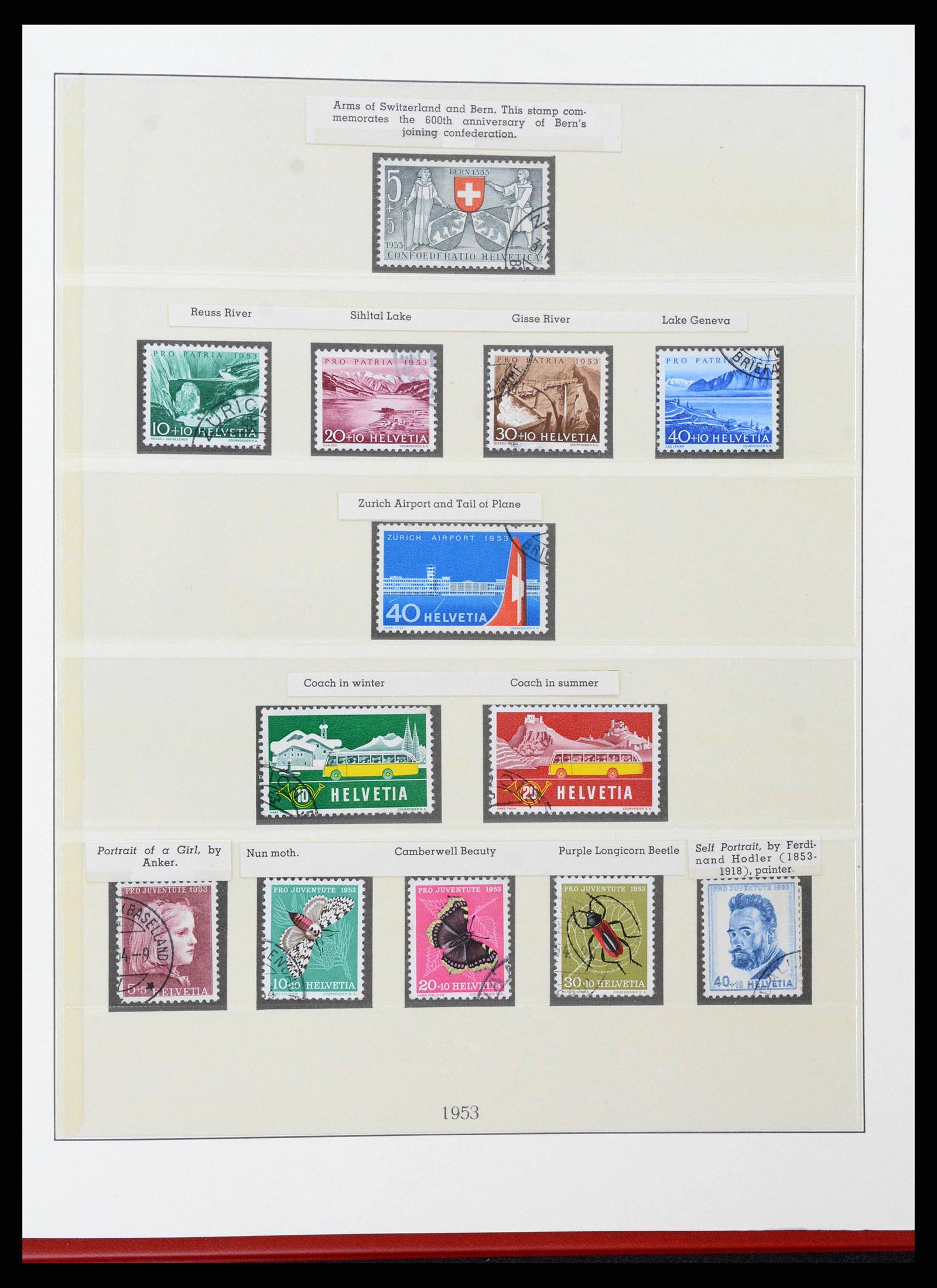 38905 0071 - Stamp collection 38905 Switzerland 1850-1995.