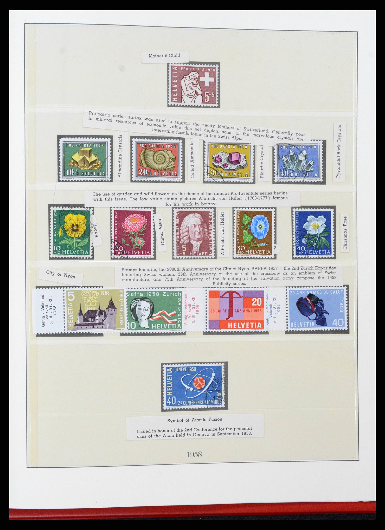 38905 0077 - Stamp collection 38905 Switzerland 1850-1995.
