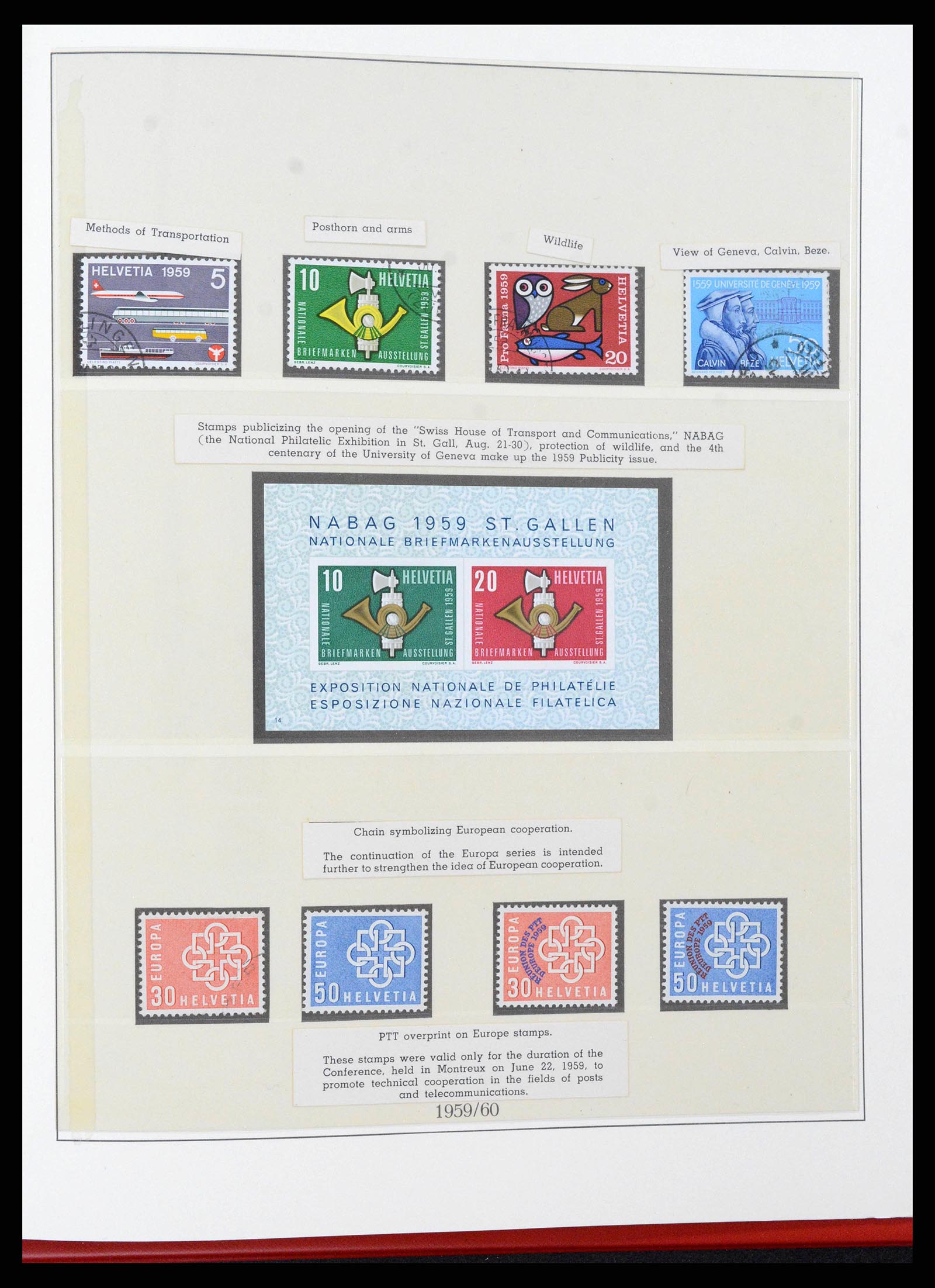 38905 0078 - Stamp collection 38905 Switzerland 1850-1995.