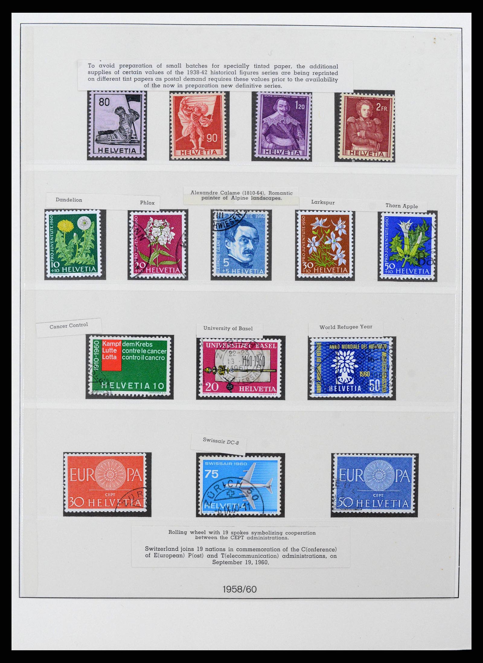 38905 0080 - Stamp collection 38905 Switzerland 1850-1995.