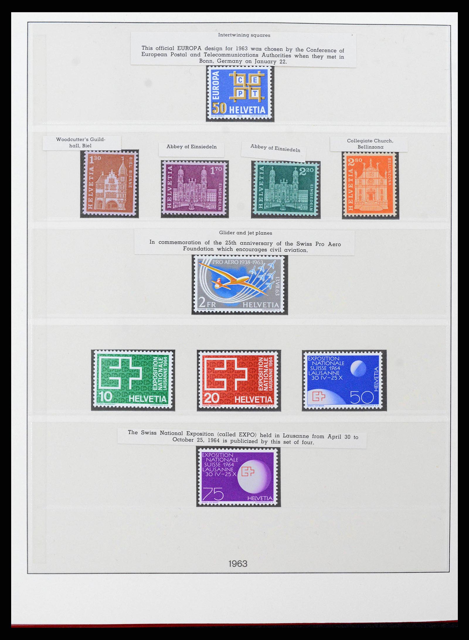 38905 0092 - Stamp collection 38905 Switzerland 1850-1995.