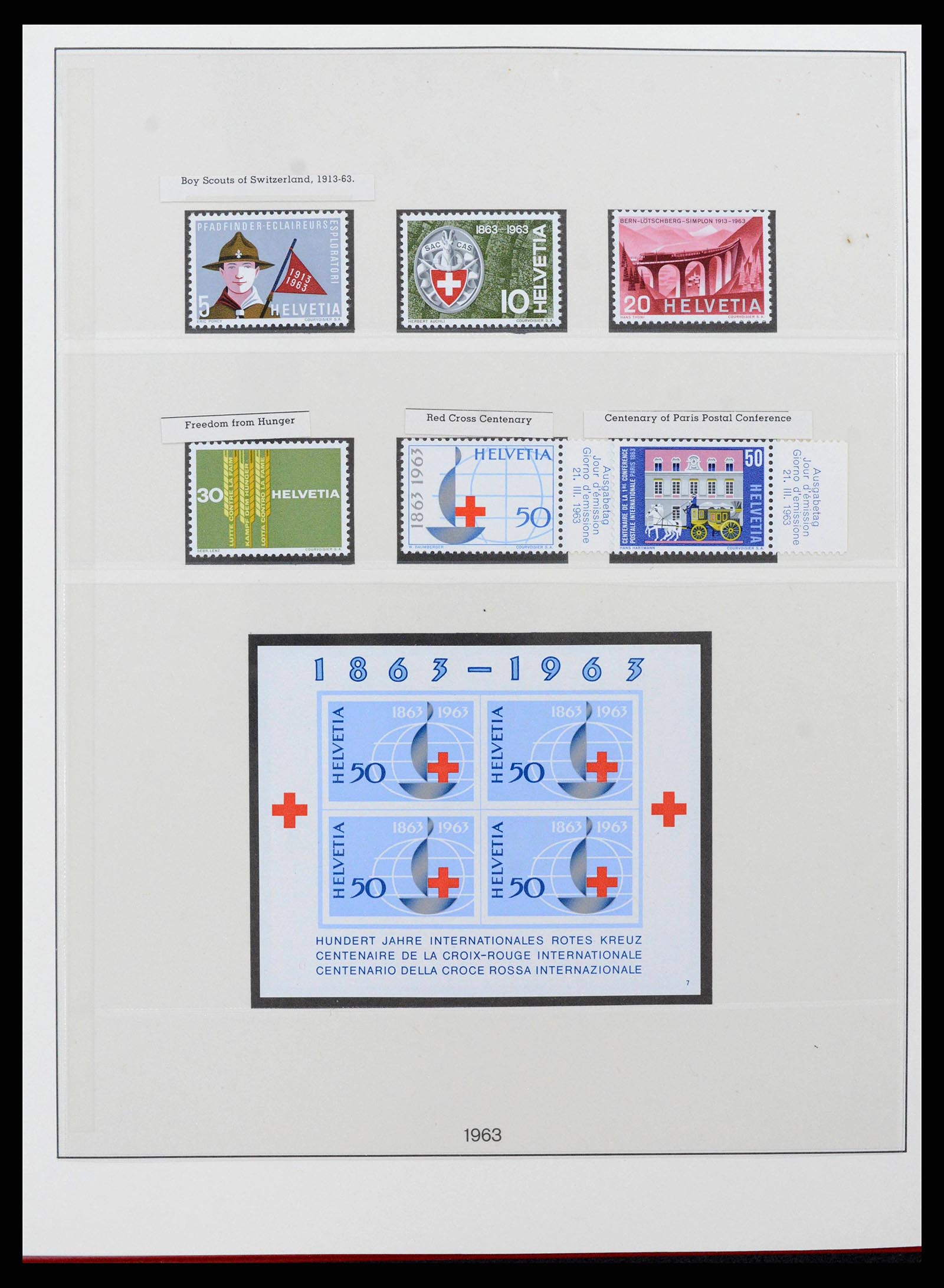 38905 0093 - Stamp collection 38905 Switzerland 1850-1995.
