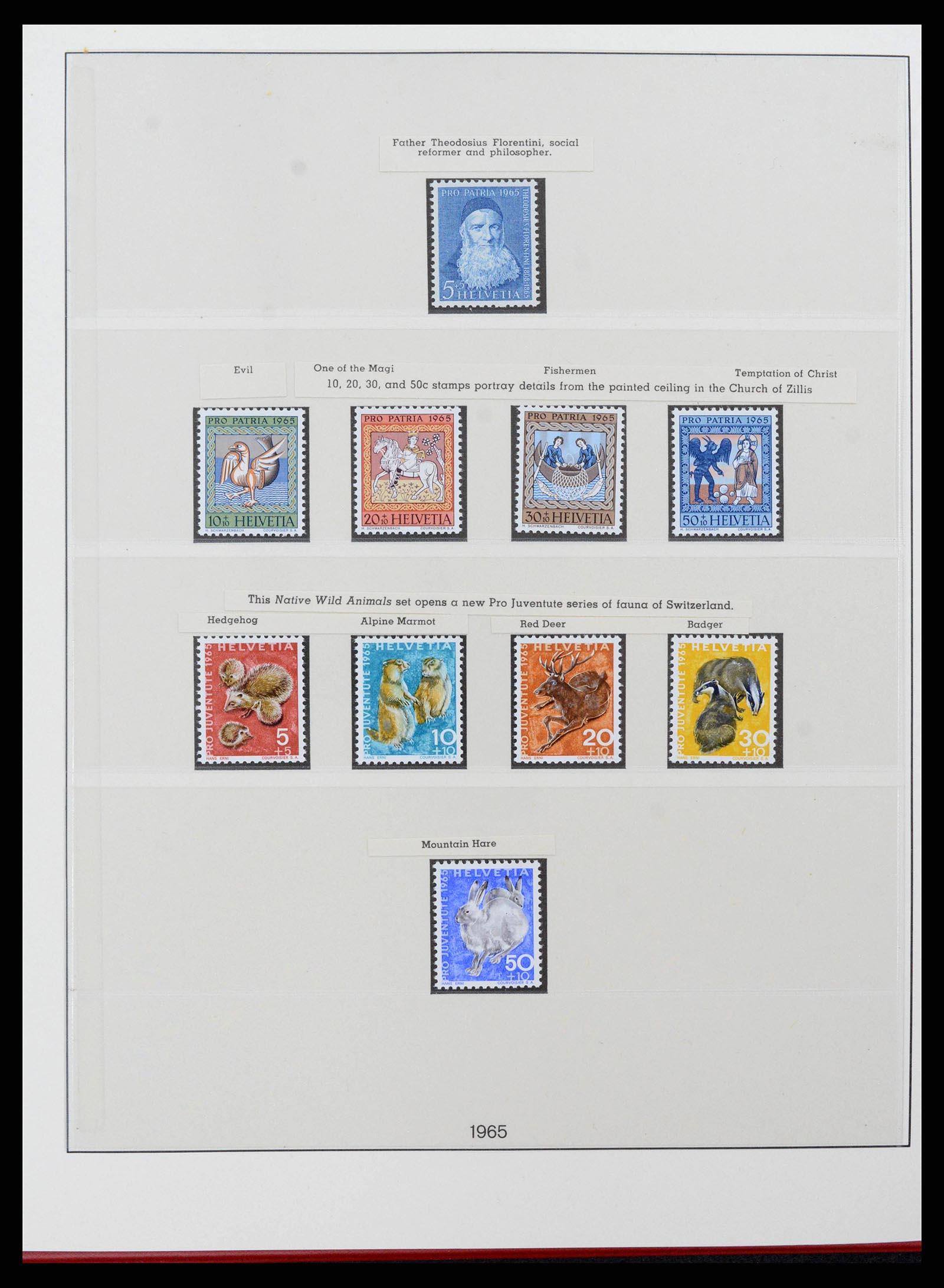 38905 0100 - Stamp collection 38905 Switzerland 1850-1995.