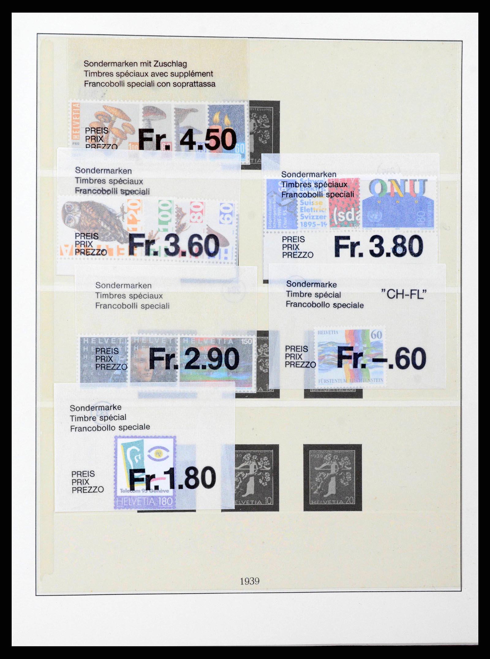 38905 0179 - Stamp collection 38905 Switzerland 1850-1995.